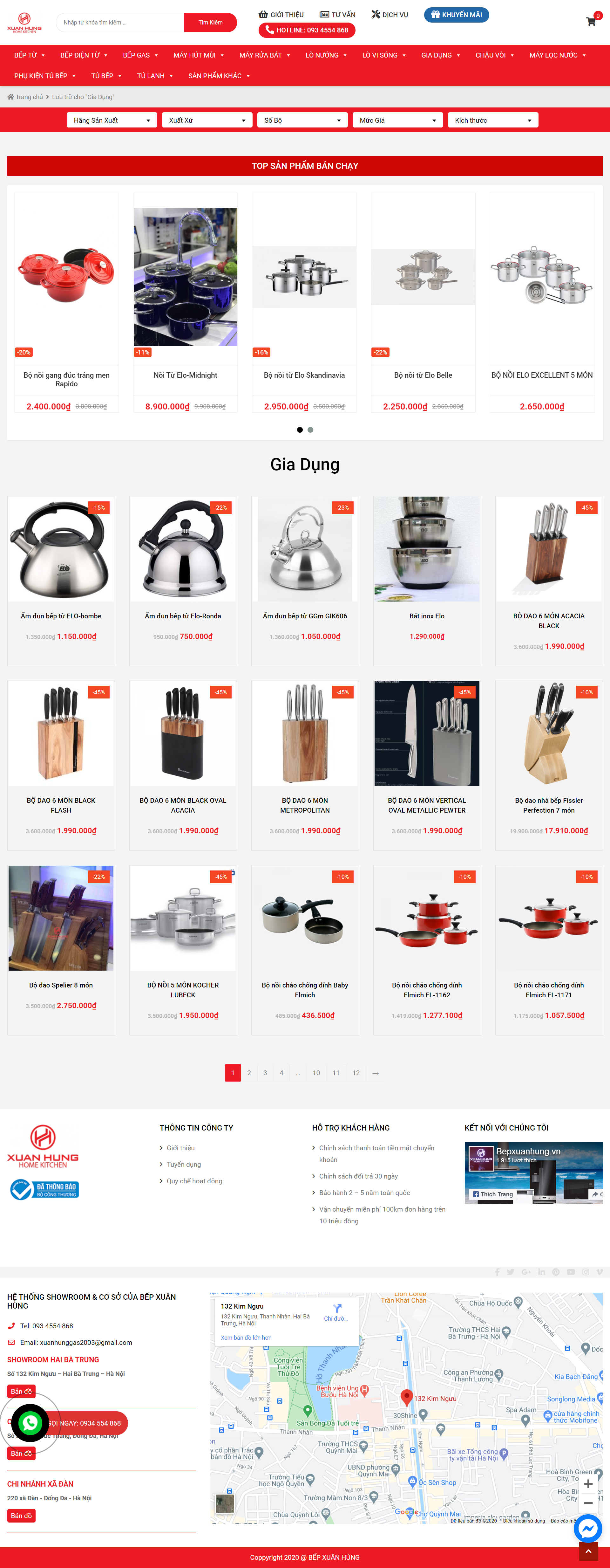Thiết kế Website Web đồ gia dụng - bepxuanhungcomvn
