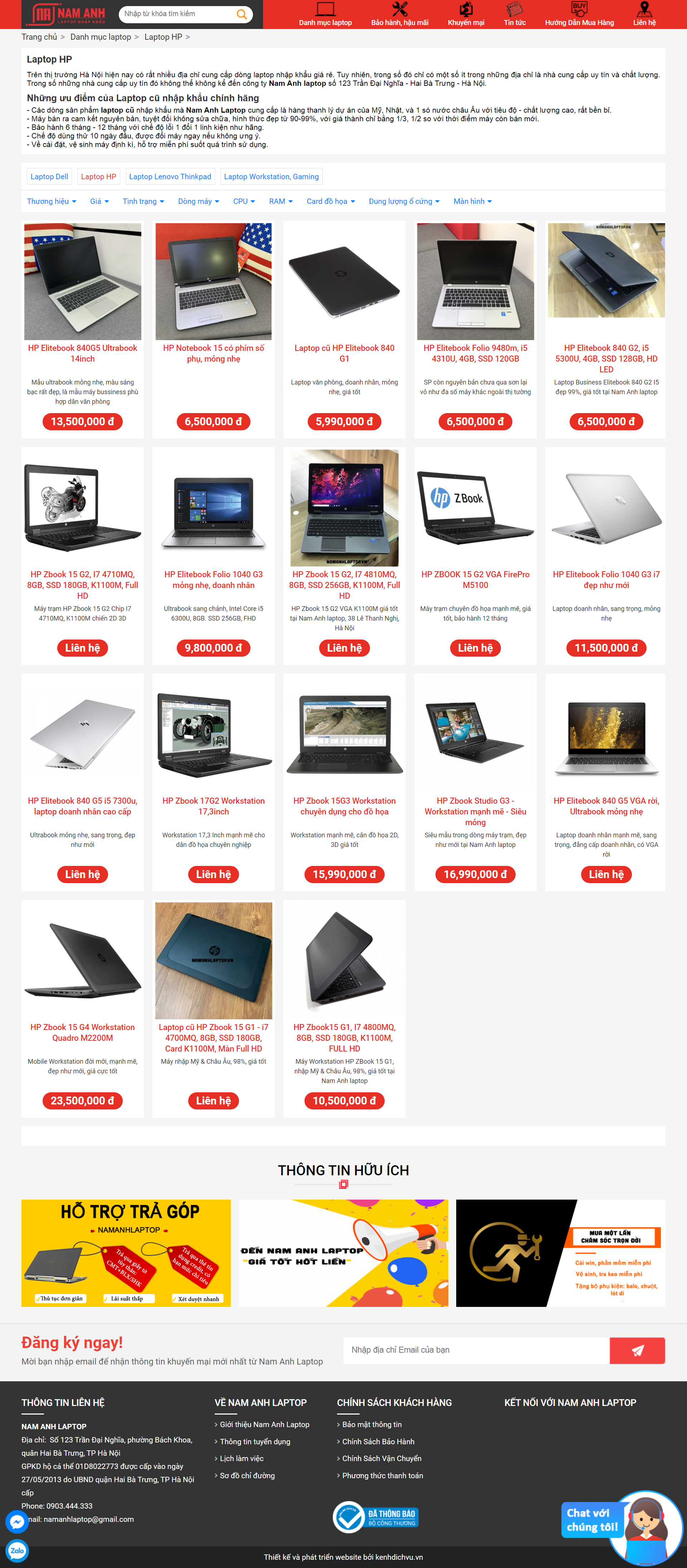 [maytinhanphat] Thiết kế Website web bán laptop - namanhlaptopvn