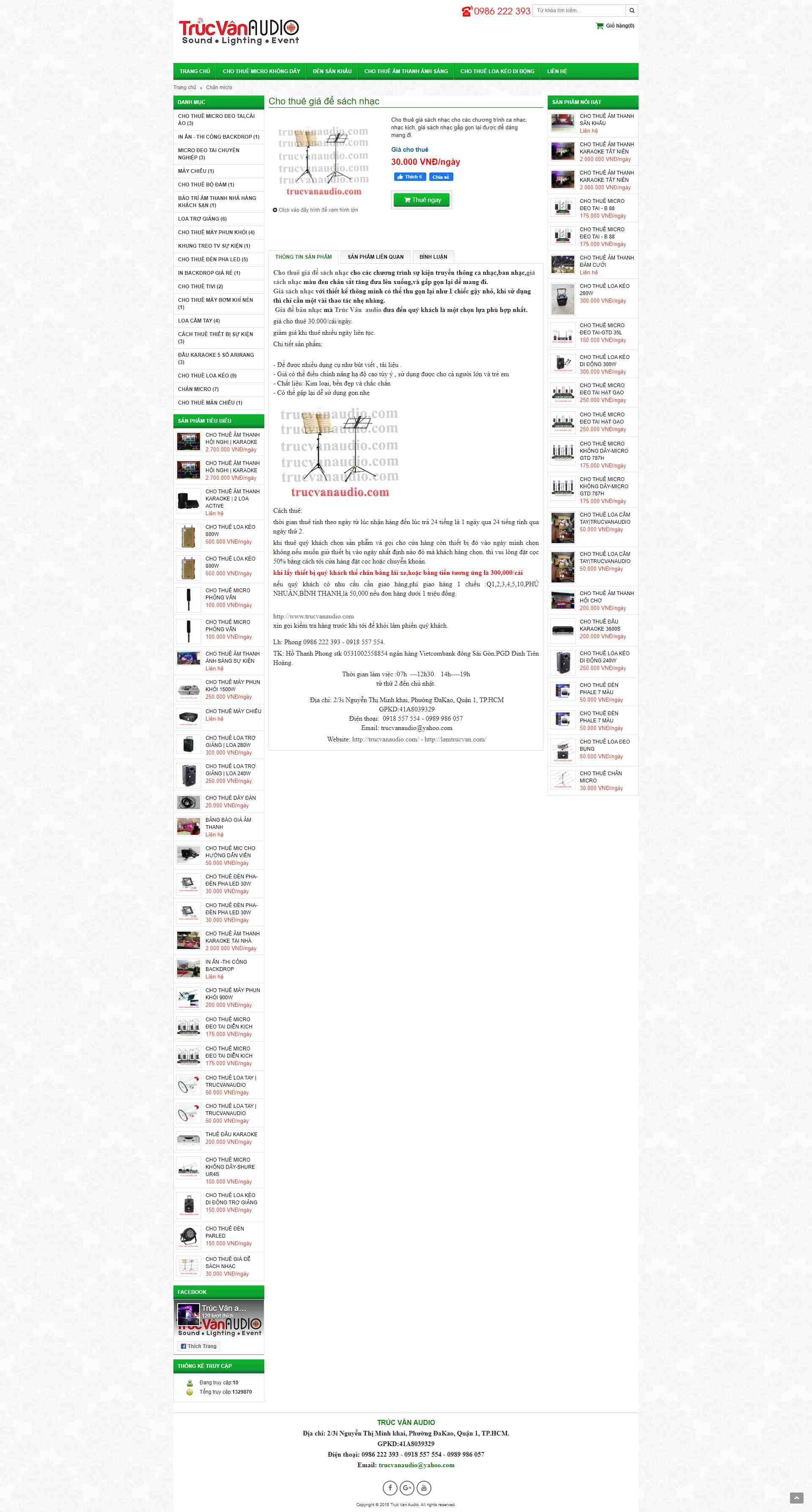 Thiết kế Website web cho thuê sách - trucvanaudiocom