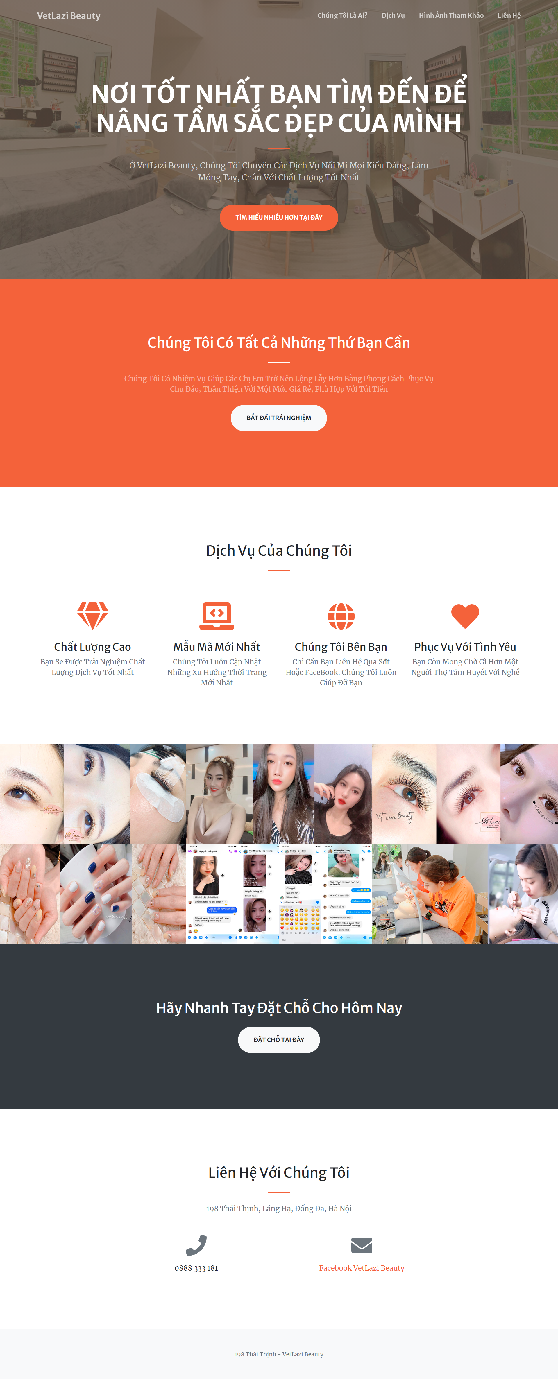 Thiết kế Website web salon nails - vetlazivn