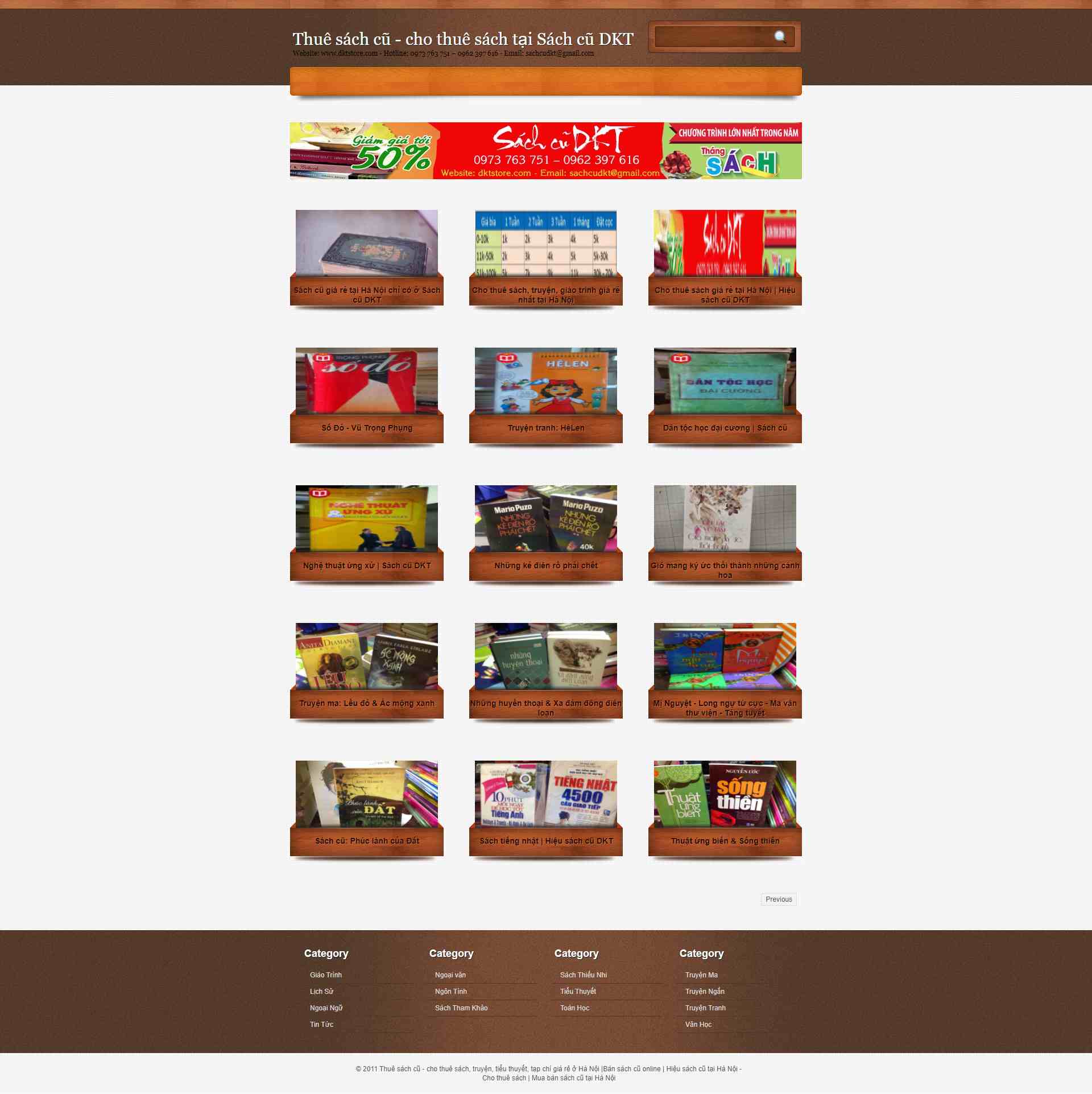 Thiết kế Website web cho thuê sách - dktbooksblogspotcom
