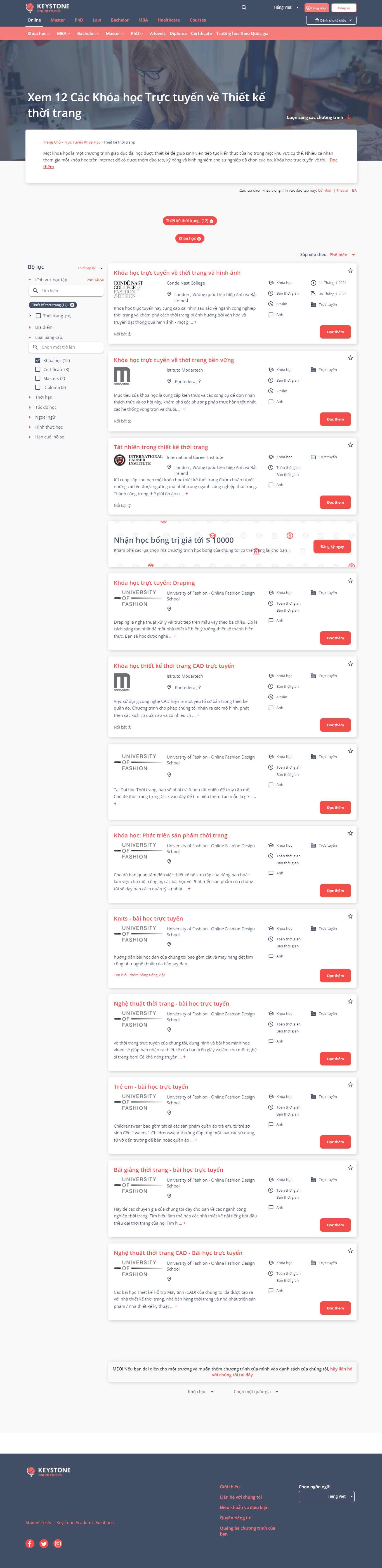 Thiết kế Website Web thiết kế thời trang - wwwonlinestudiesvn