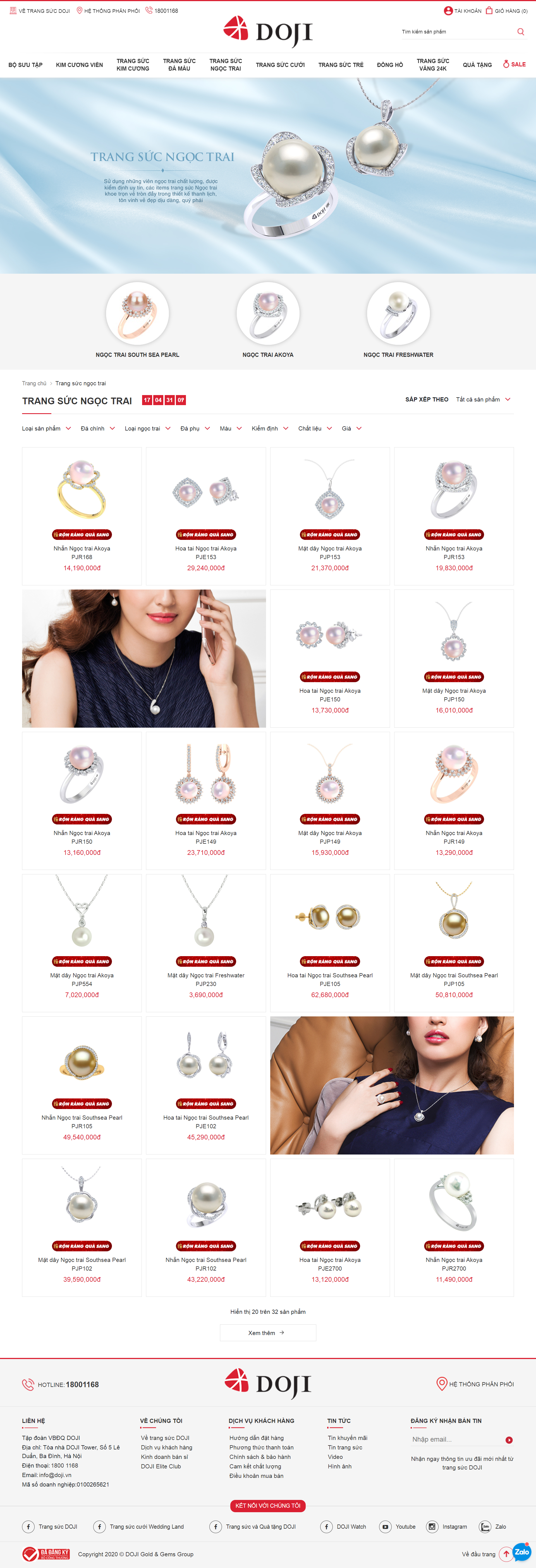 [pranda] Thiết kế Website web trang sức đẹp - trangsucdojivn