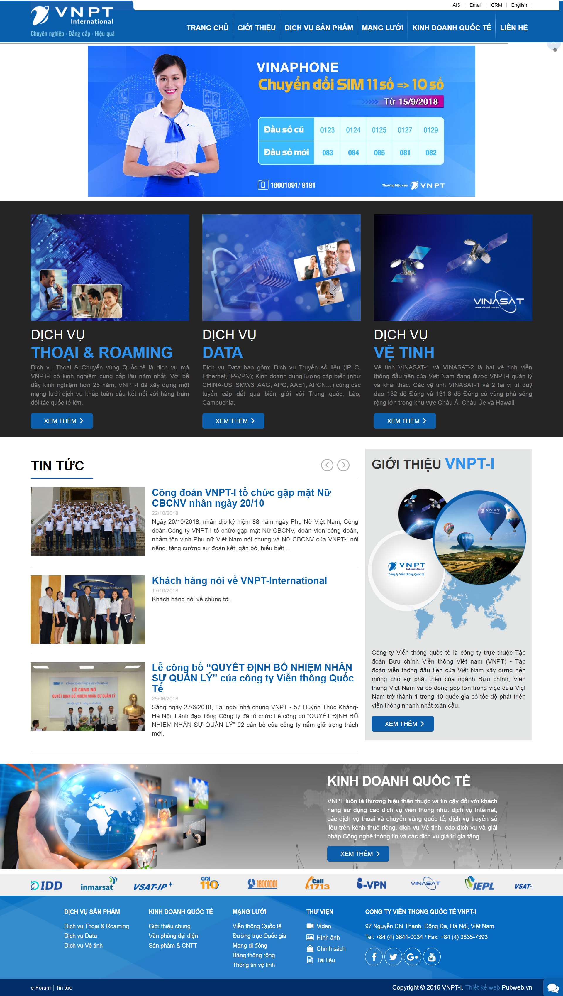 Thiết kế Website web viễn thông - vnptivn