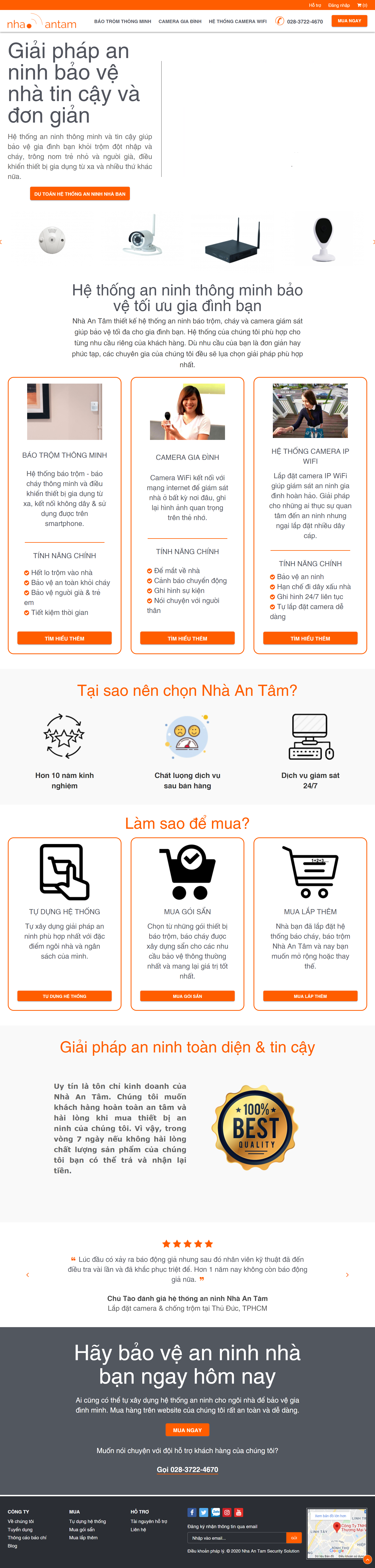Thiết kế Website web hệ thống an ninh - nhaantamcom