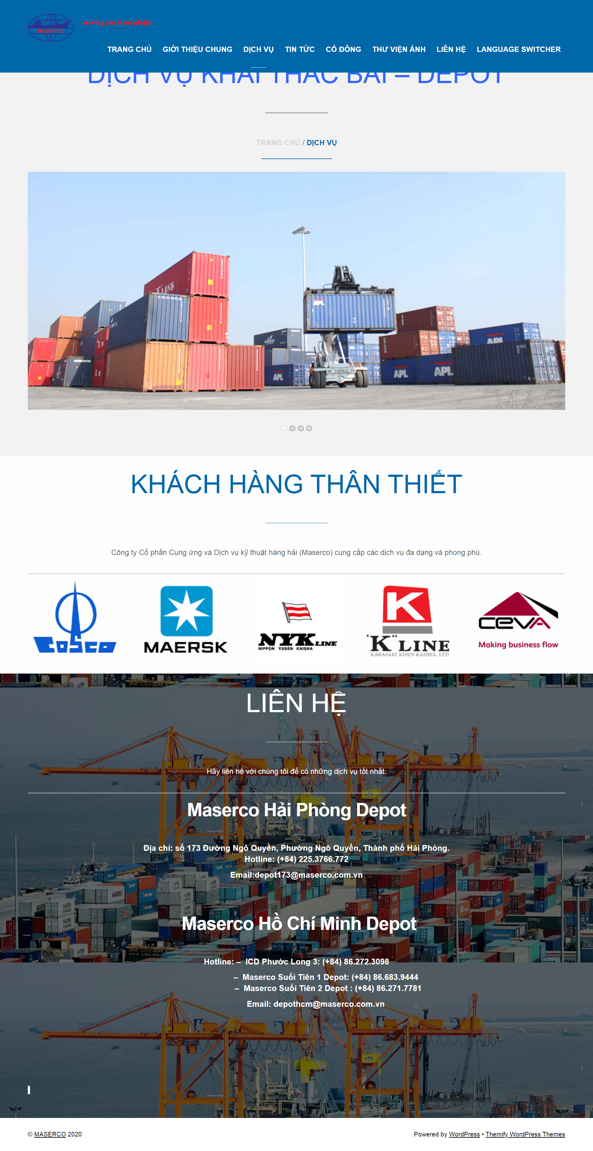 Thiết kế Website web hàng hải - masercocomvn
