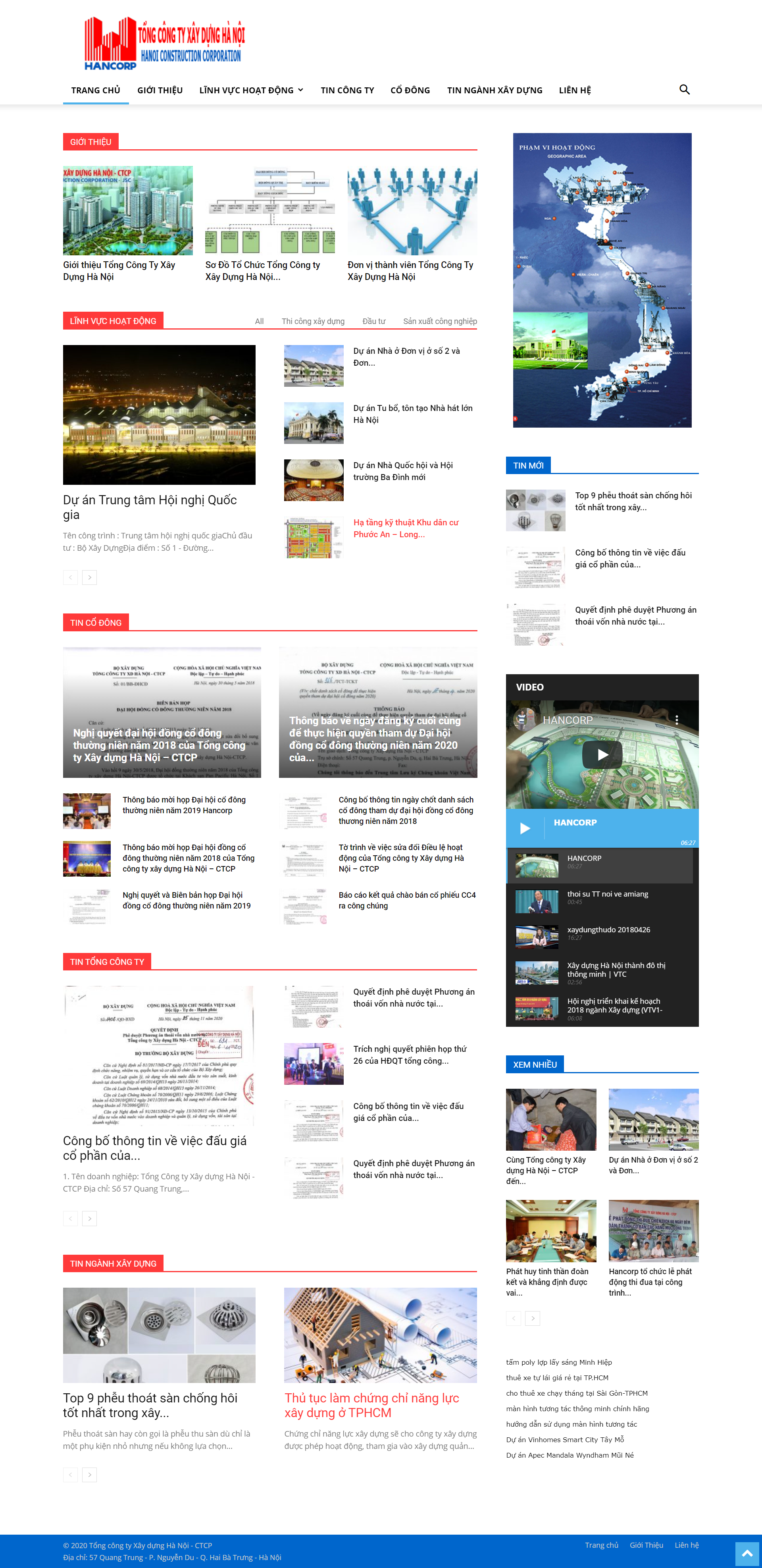 Thiết kế Website web xây dựng - wwwhancorpcomvn