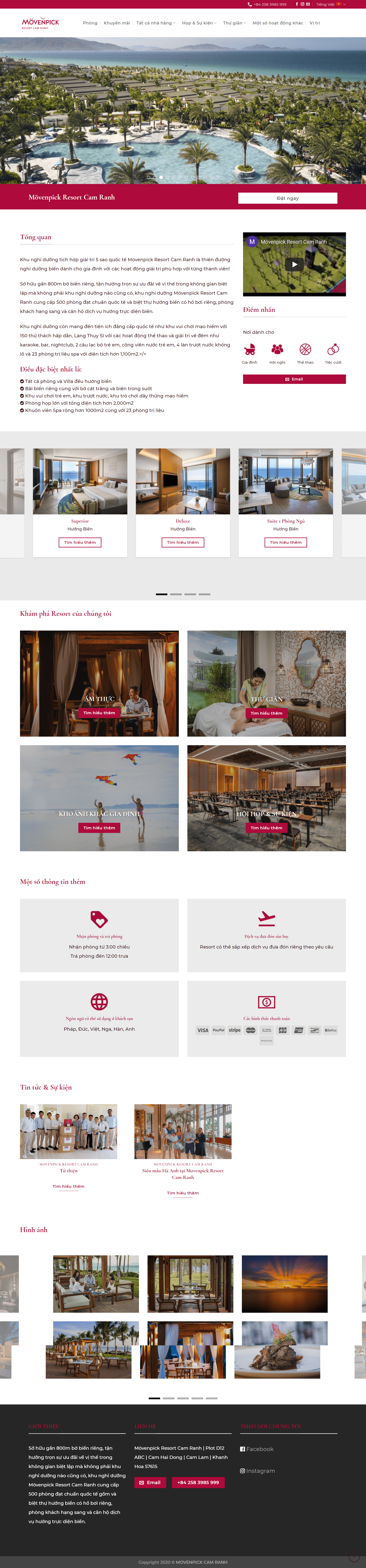[yendungresort] Thiết kế Website web khu resort - movenpickresortcamranhcom