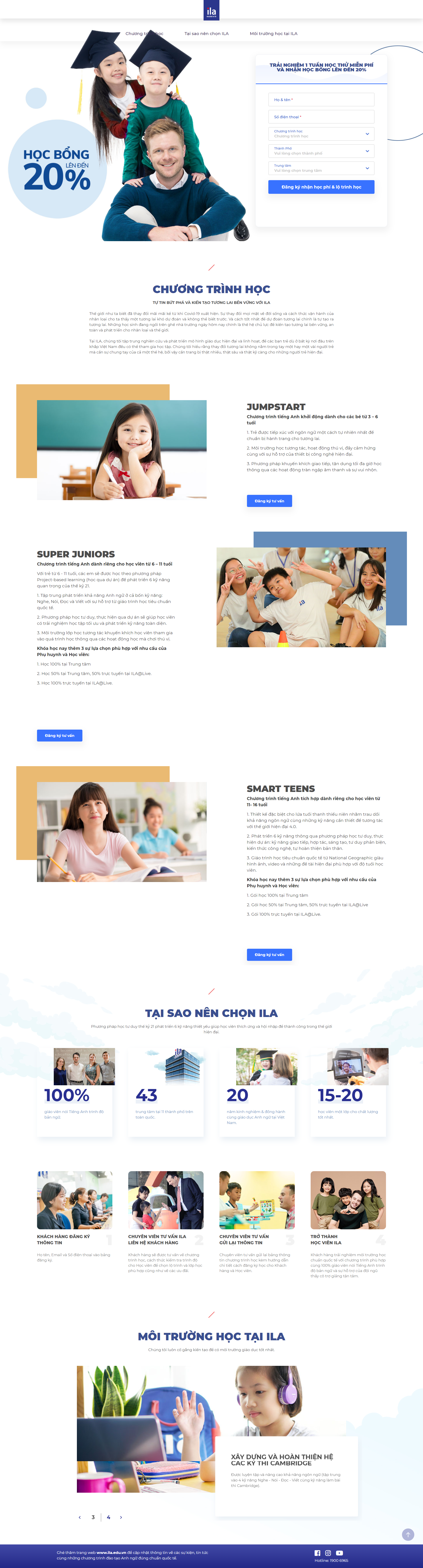 Thiết kế Website web trung tâm tiếng anh - ilaeduvn