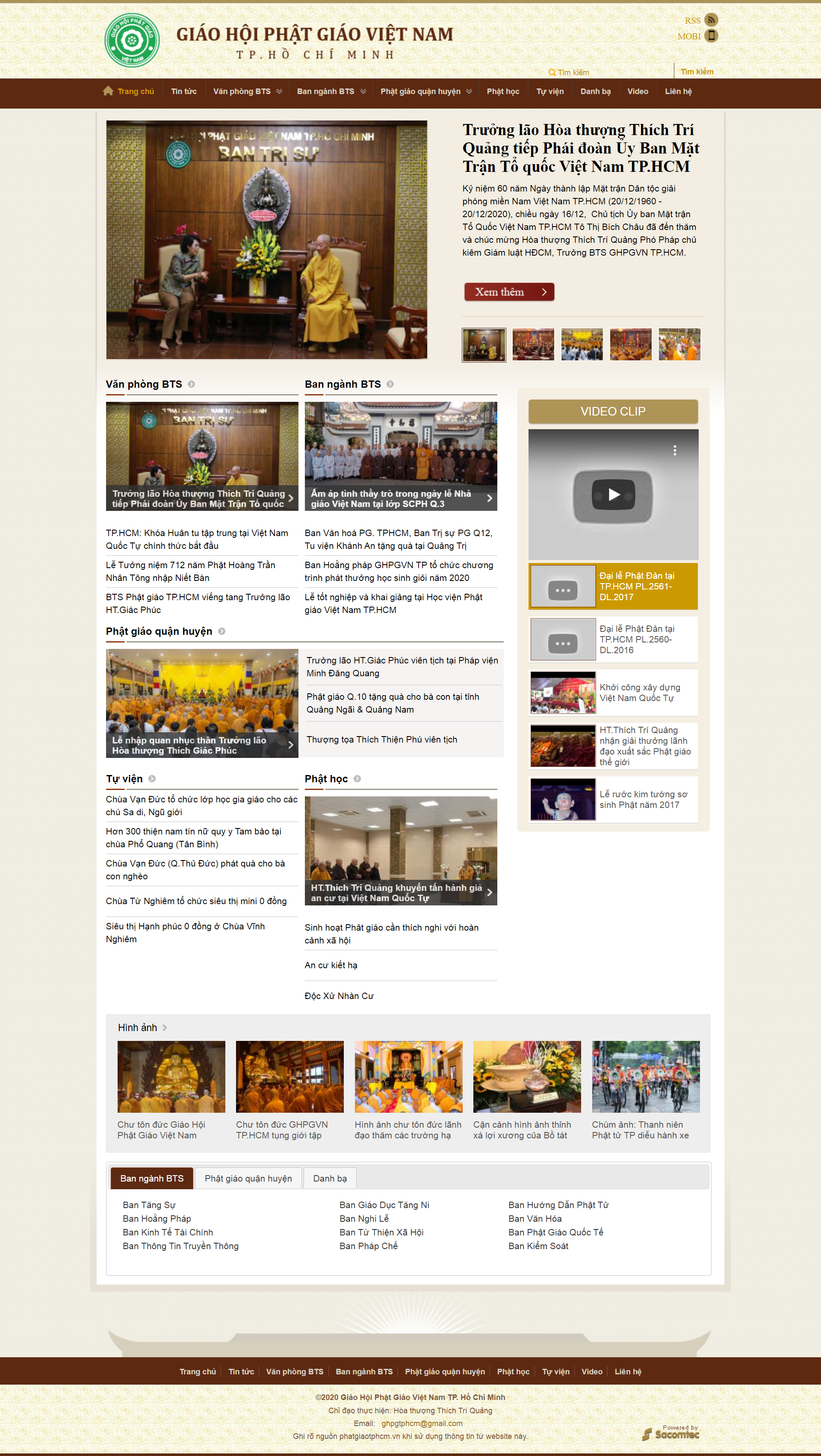 Thiết kế Website web phật giáo - pgtphcmvn