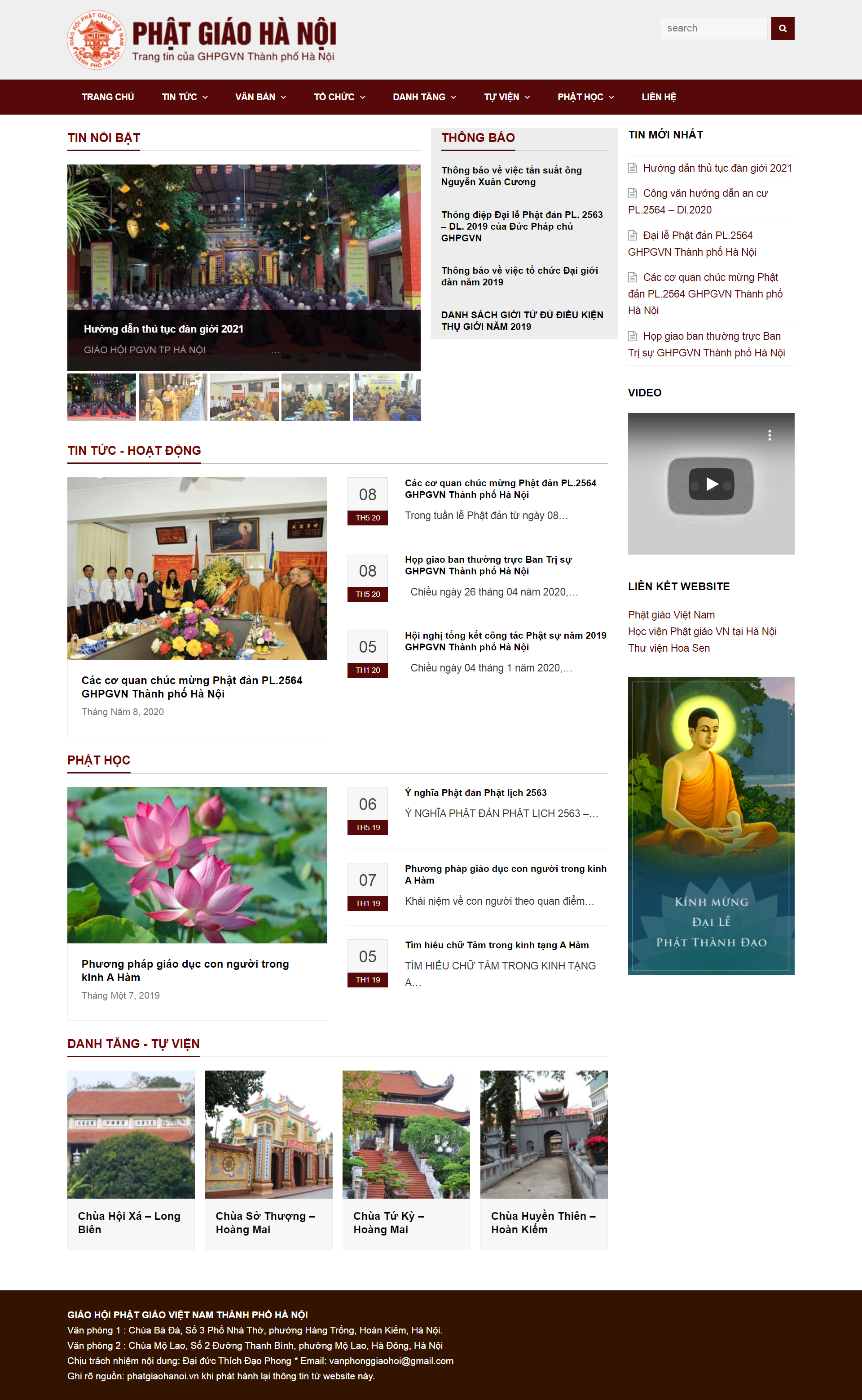 Thiết kế Website web phật giáo - phatgiaohanoivn