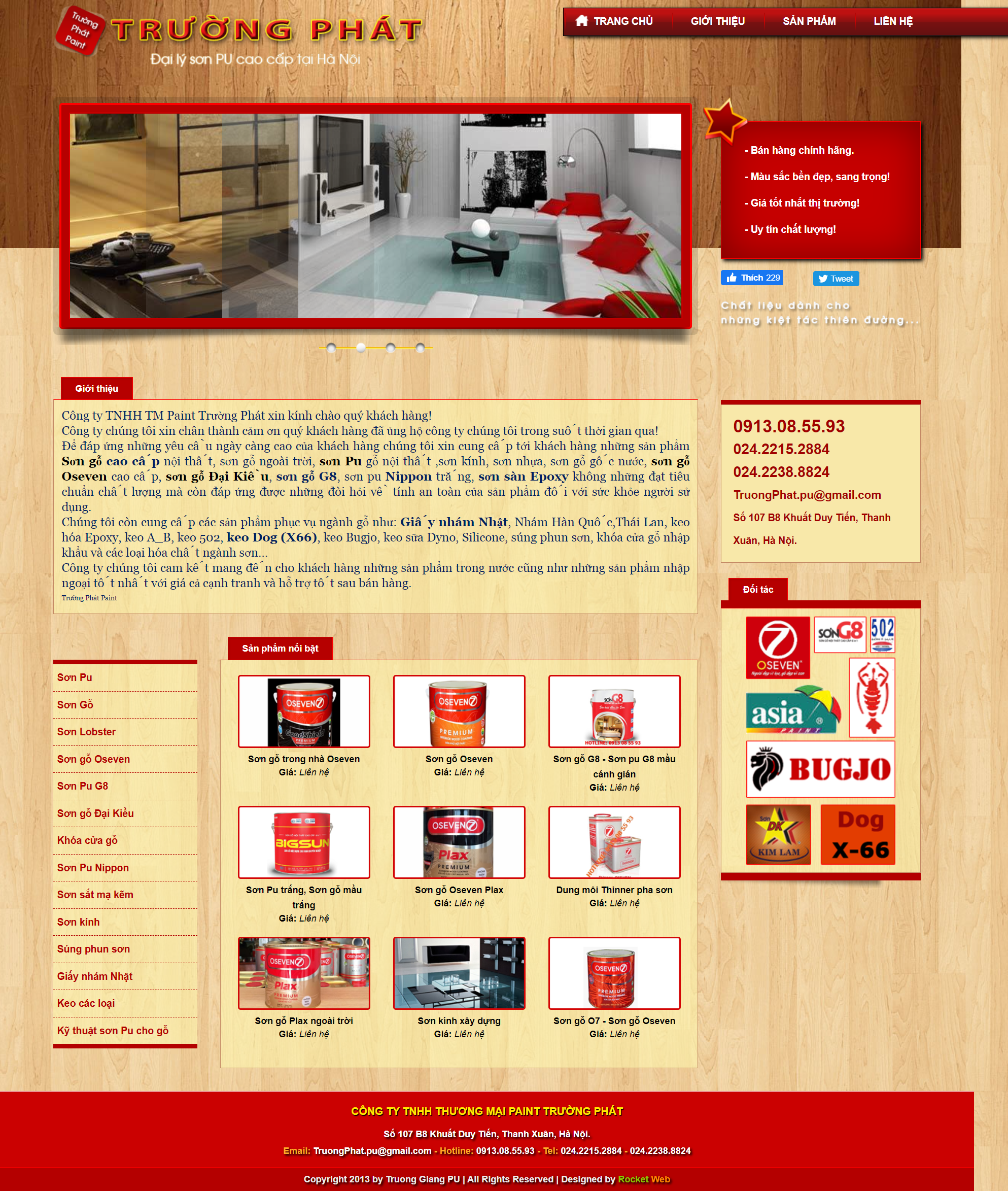 Thiết kế Website web bán sơn - truongphatpuvn