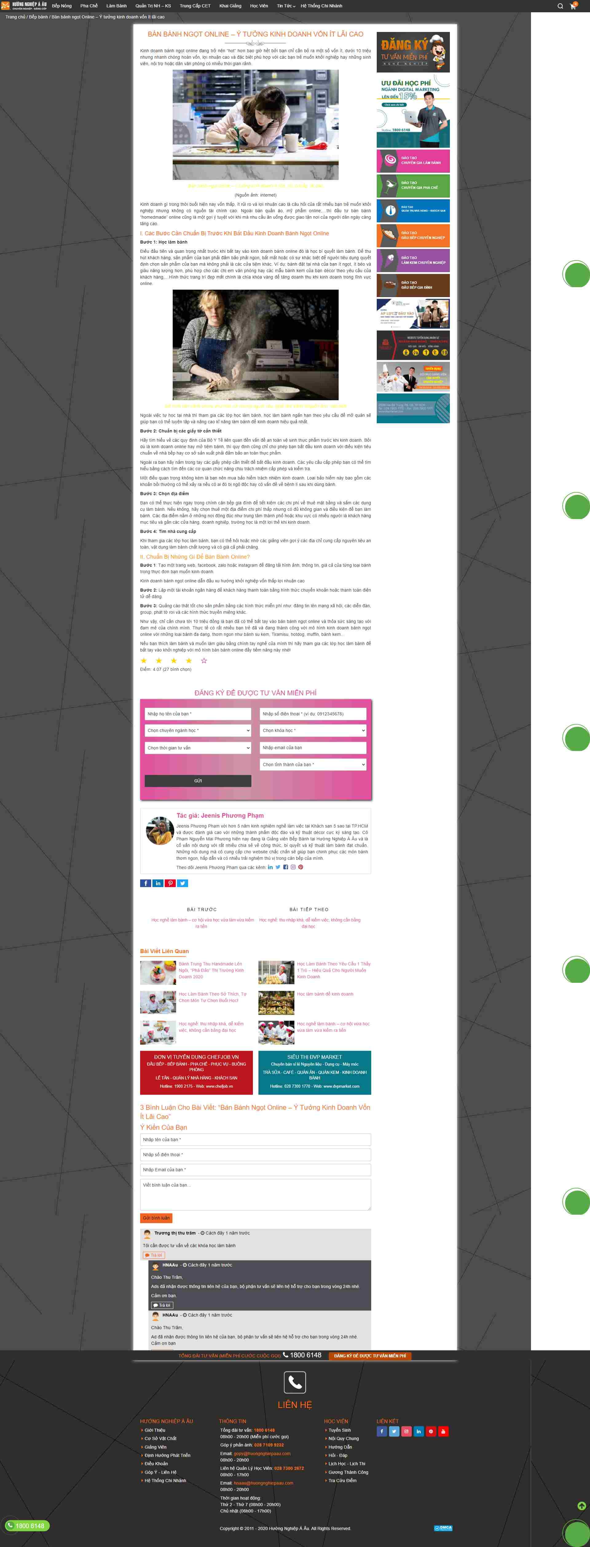 Thiết kế Website web bán bánh - wwwhuongnghiepaaucom