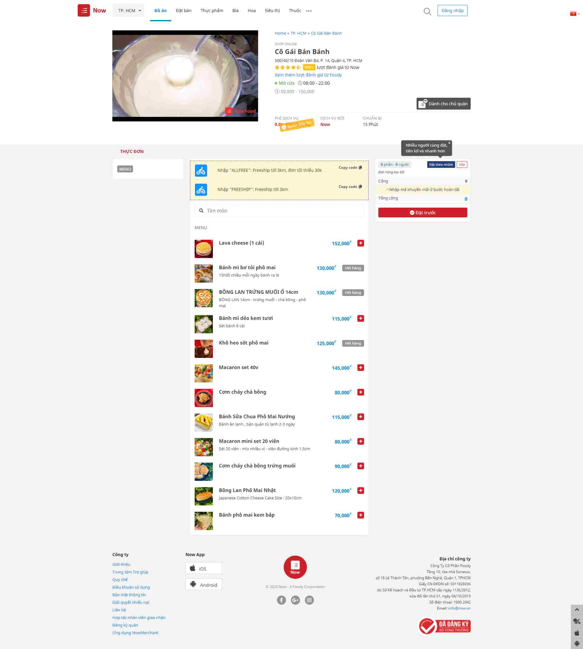 Thiết kế Website web bán bánh - wwwnowvn