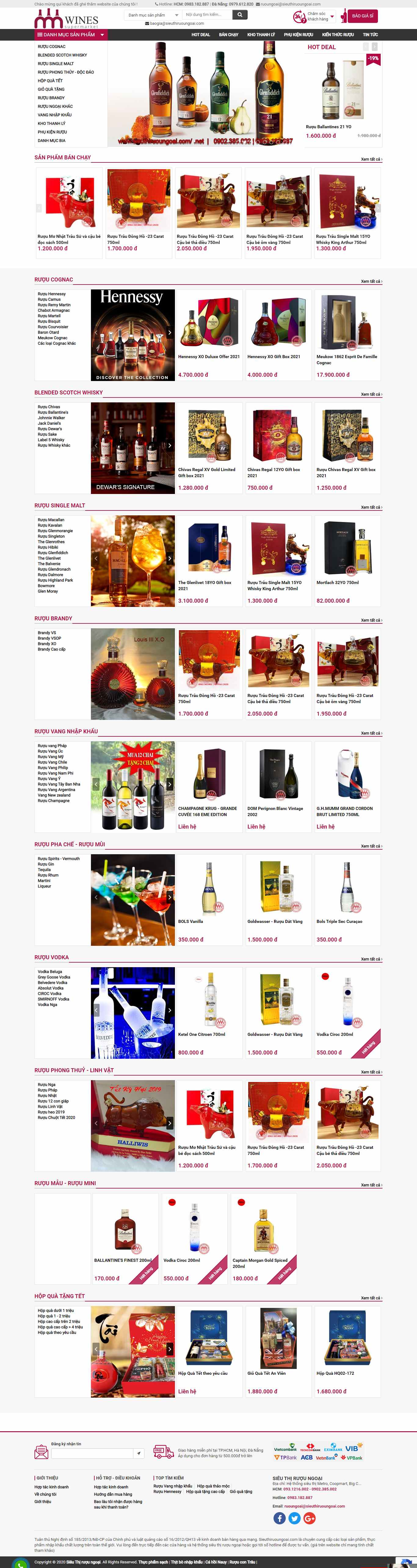 [drinkies] Thiết kế Website web bán rượu bia - wwwsieuthiruoungoaicom