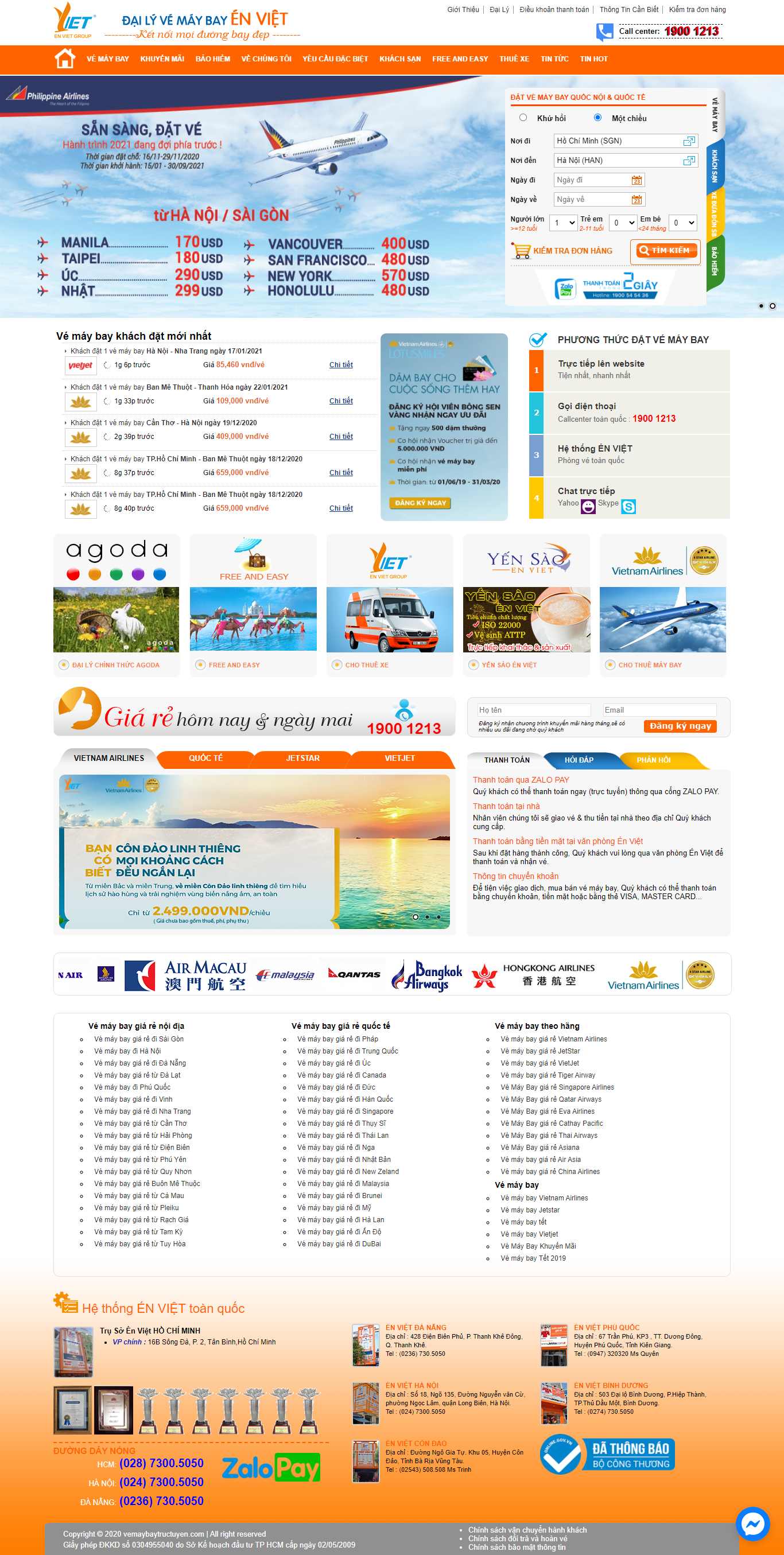 Thiết kế Website Web đặt vé máy bay trực tuyến - vnswgovvn