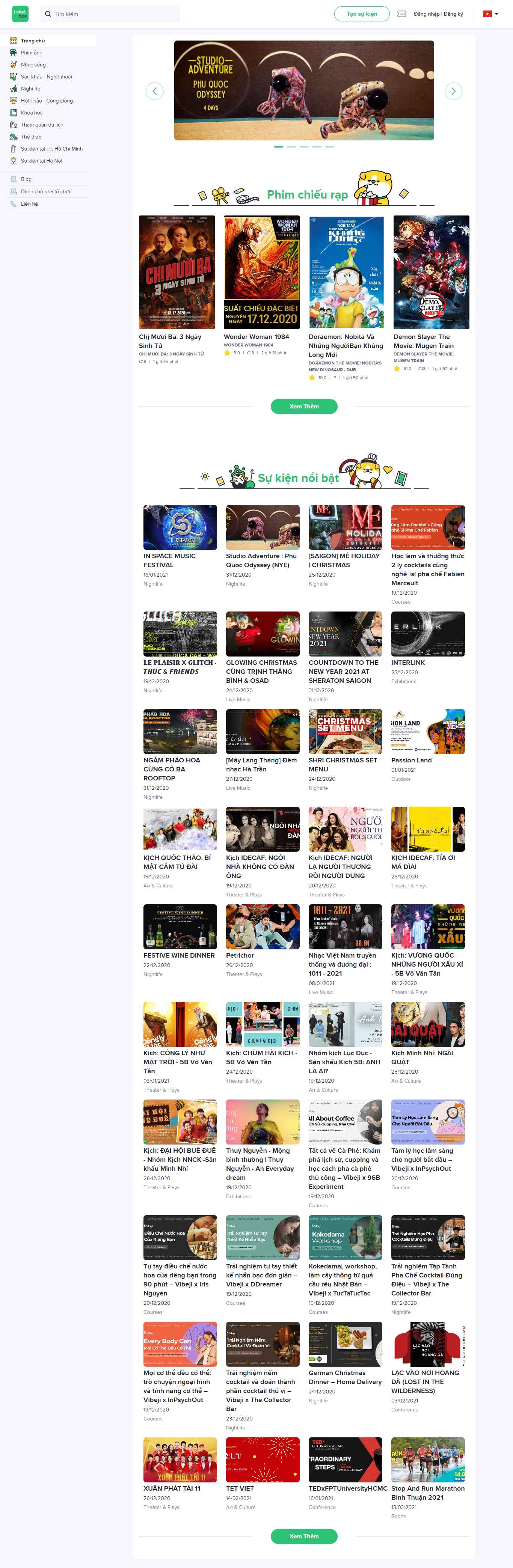 Thiết kế Website web hội thảo - ticketboxvn