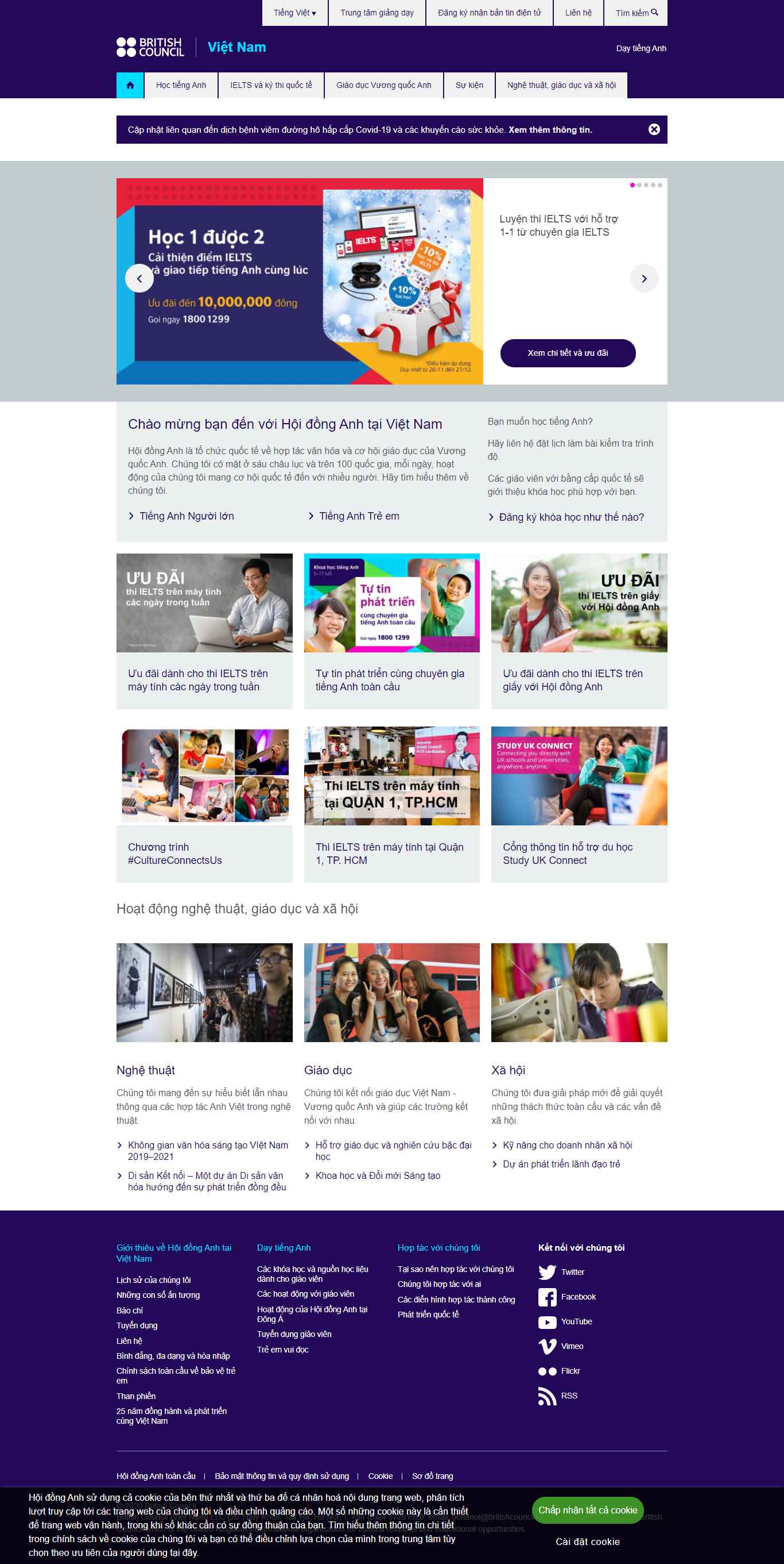 Thiết kế Website web hội thảo - wwwbritishcouncilvn