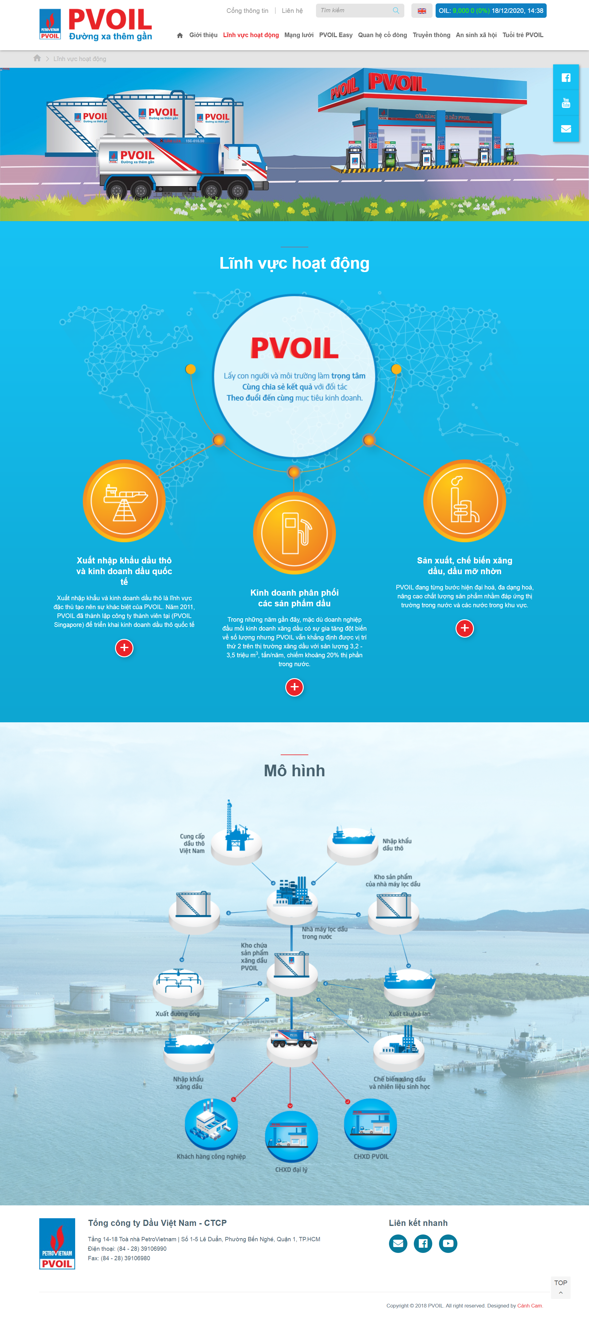 Thiết kế Website web dầu khí - wwwpvoilcomvn