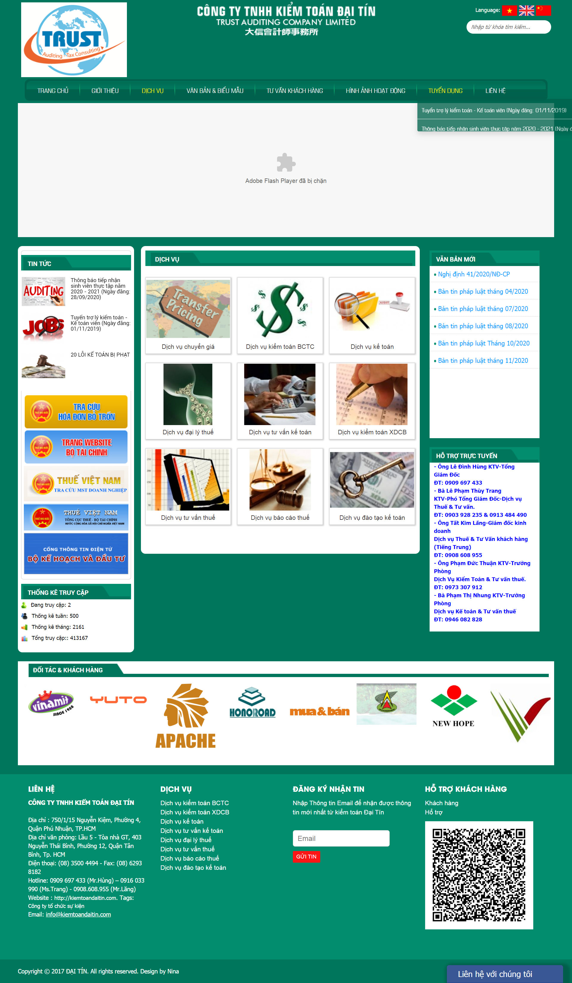 Thiết kế Website web kiểm toán - wwwkiemtoandaitincom