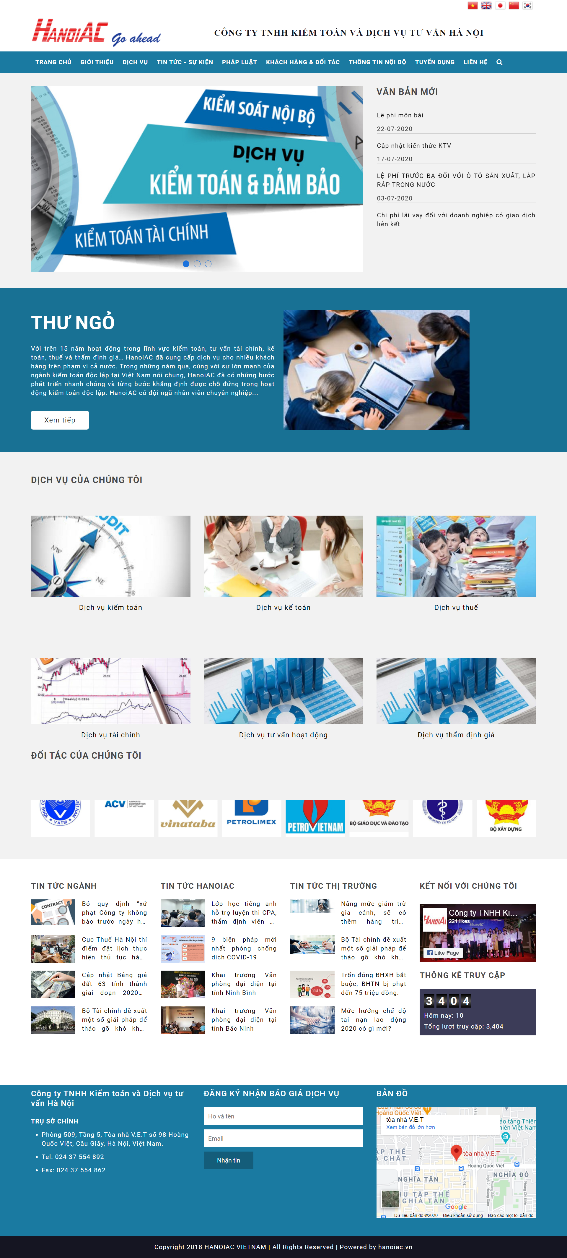 Thiết kế Website web kiểm toán - hanoiaccomvn