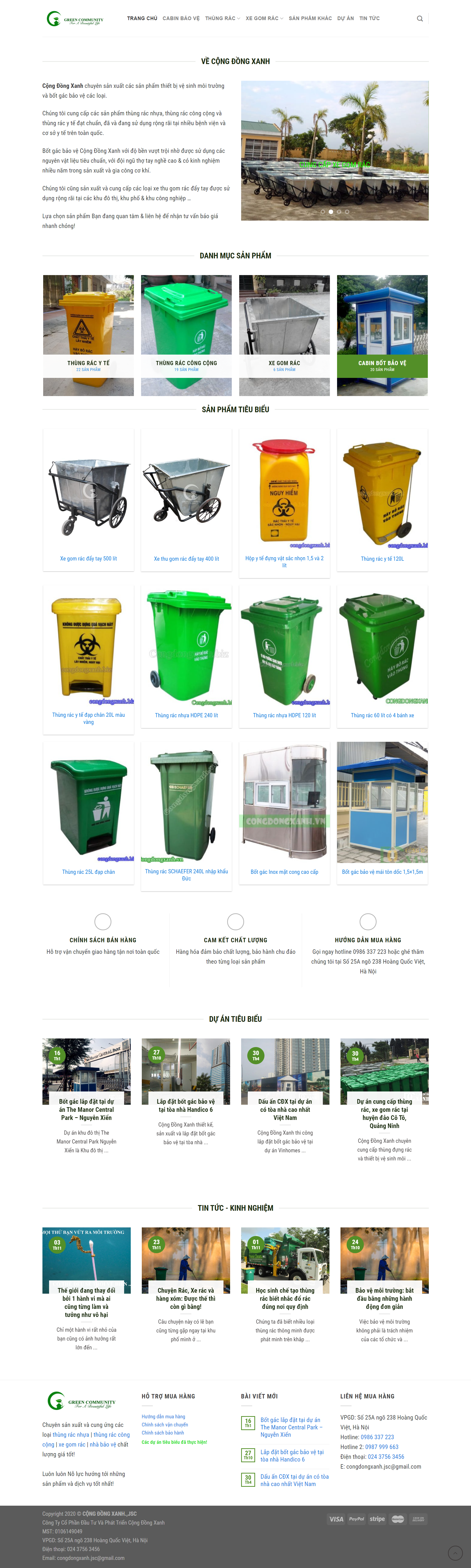 Thiết kế Website web cộng đồng - congdongxanhvn