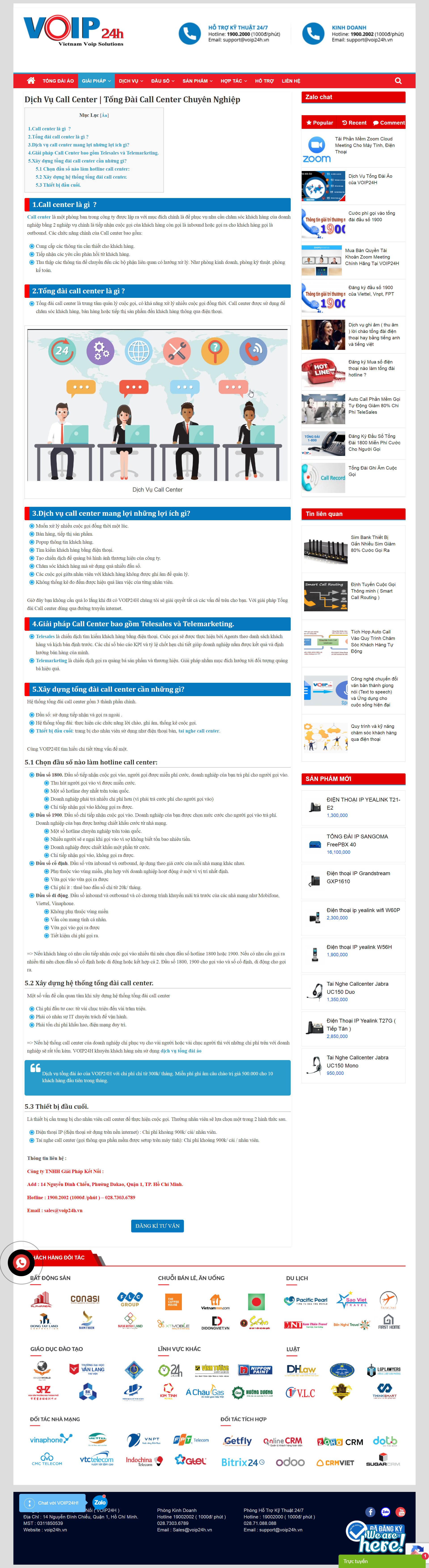 [tongdai] Thiết kế Website web lắp đặt tổng đài - voip24hvn
