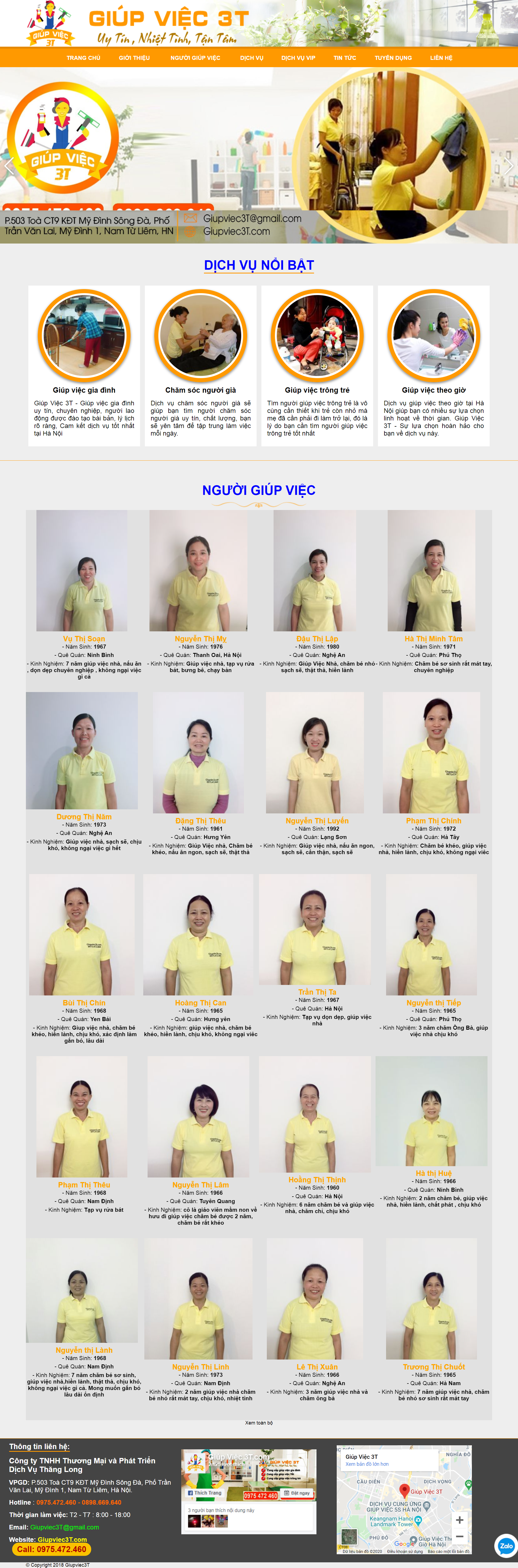 [giupviecnhahcm] Thiết kế Website web dịch vụ giúp việc - giupviec3tcom
