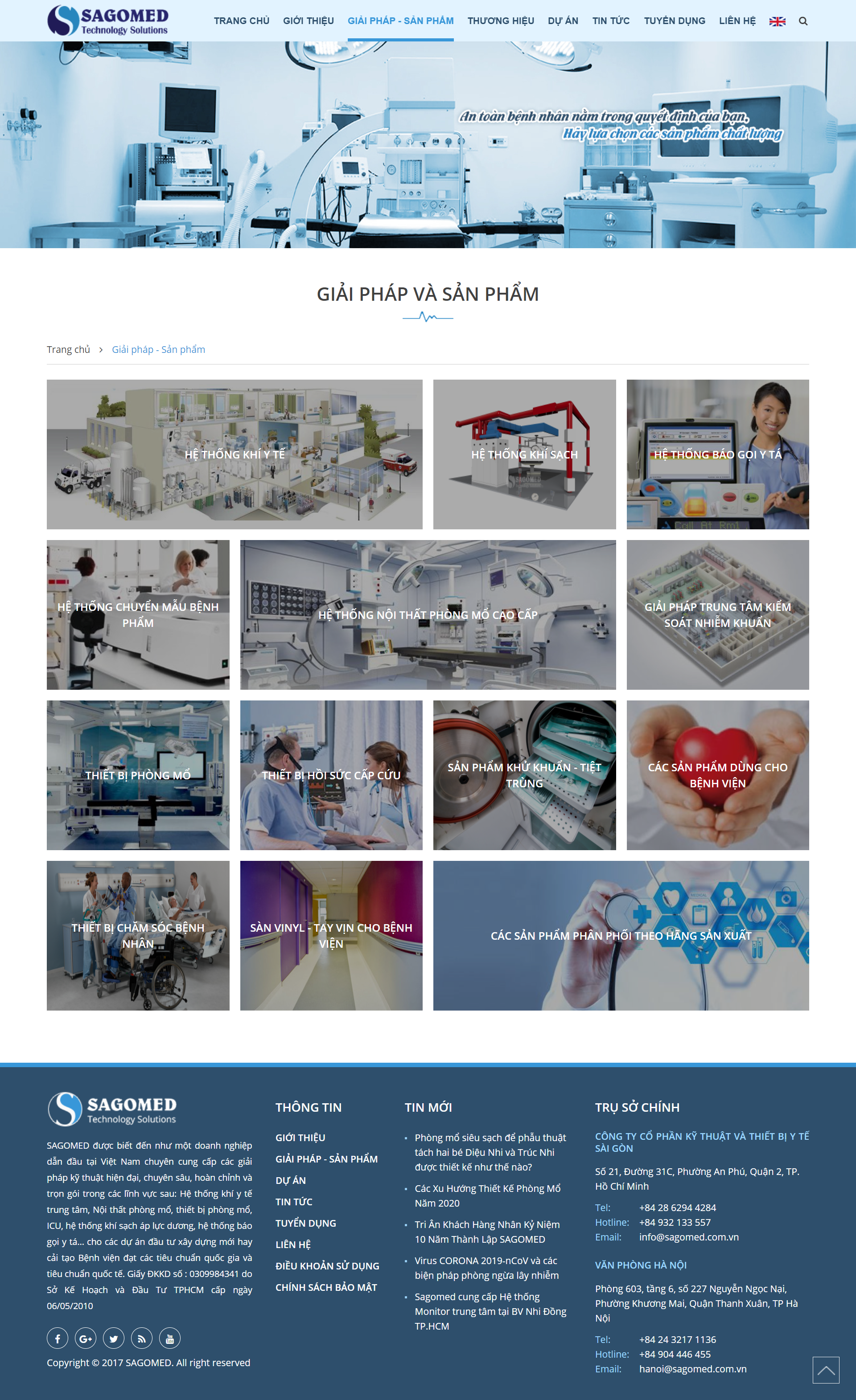 Thiết kế Website Web y tế - wwwsagomedcomvn