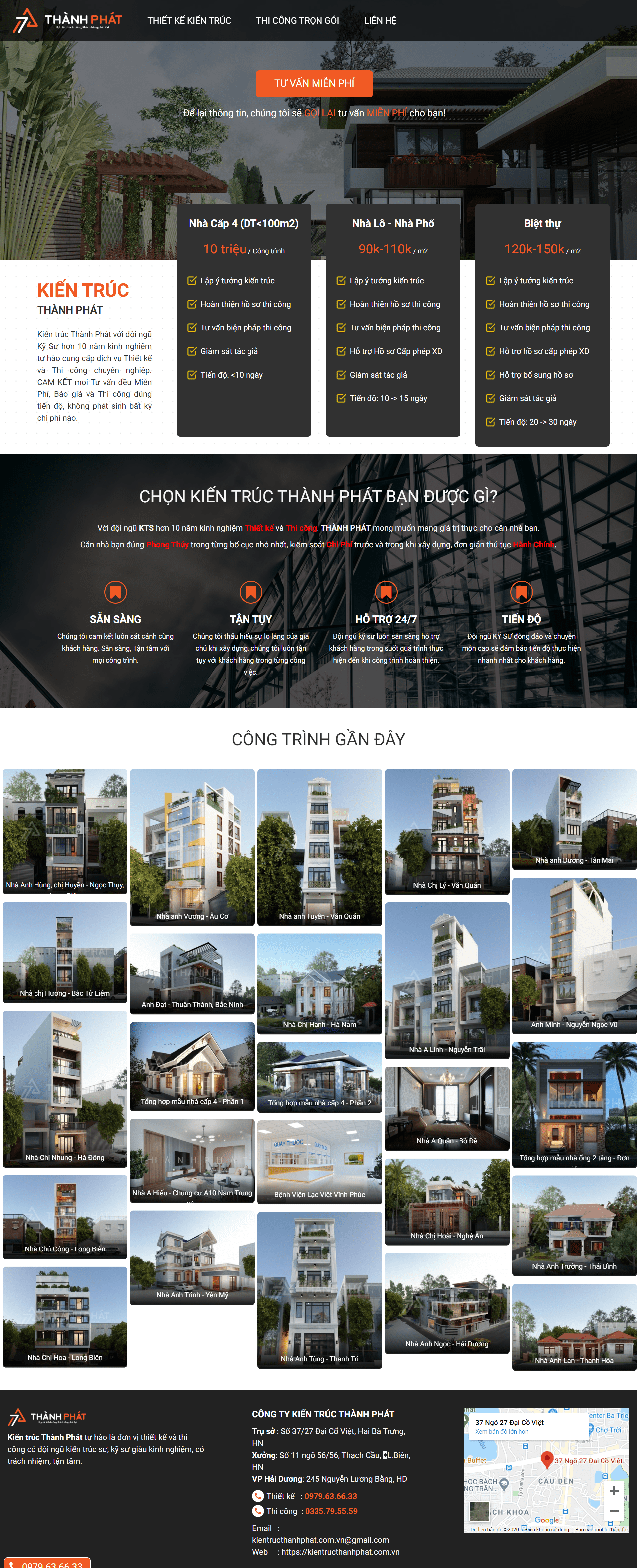 Thiết kế Website Web kiến trúc - kientructhanhphatcomvn