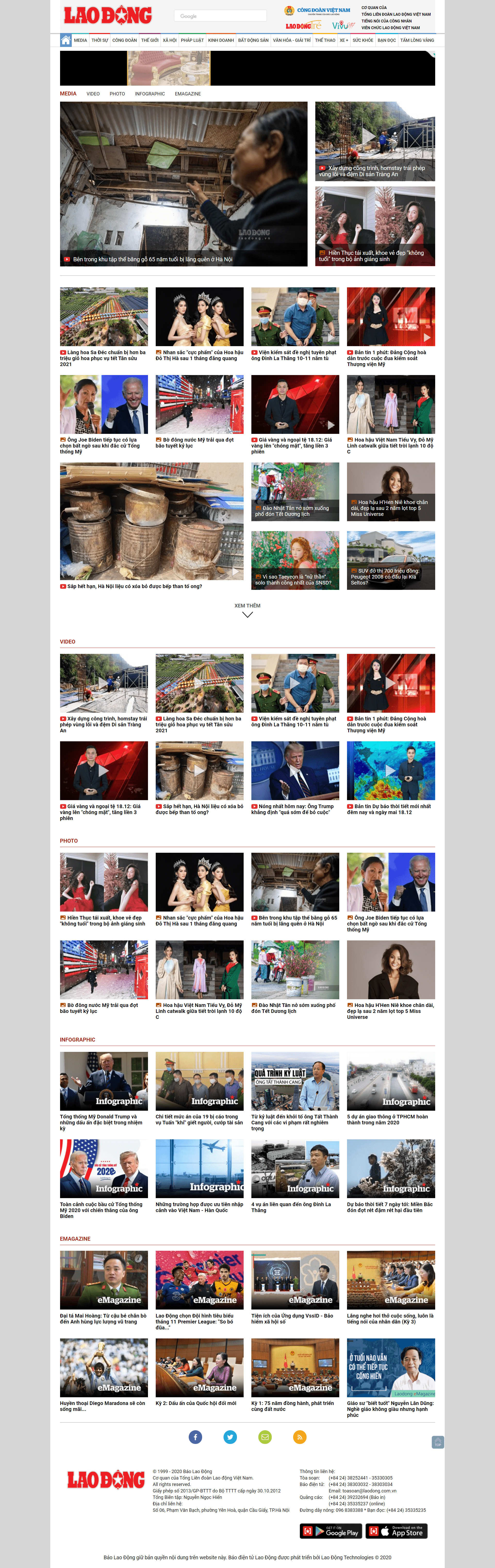 [thanhnien] Thiết kế Website Web báo chí - laodongvn