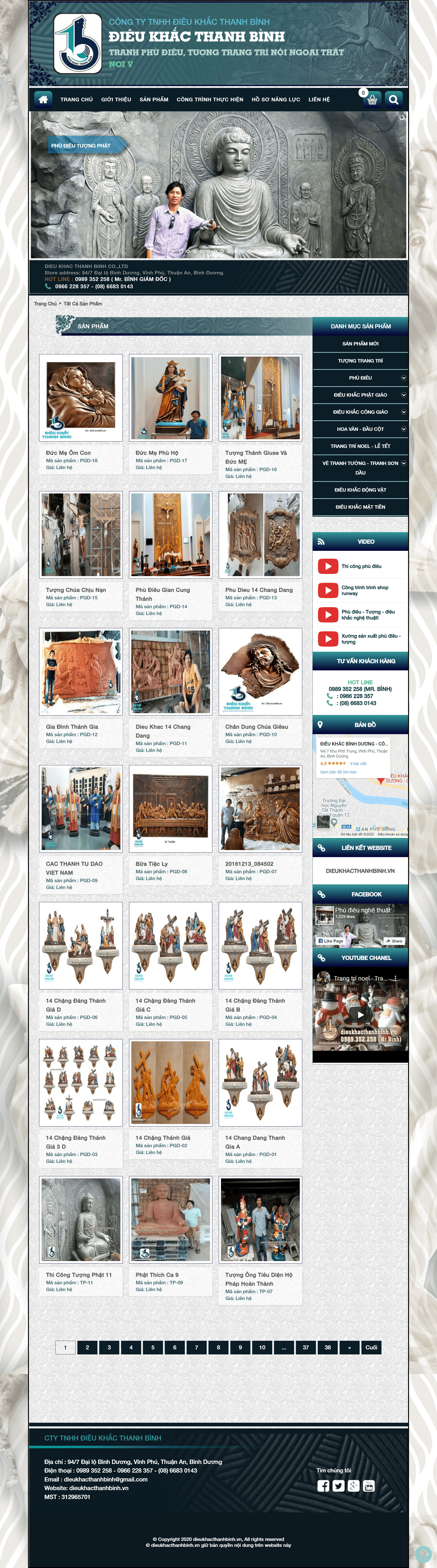 [tuongdamynghe] Thiết kế Website Web điêu khắc - dieukhacthanhbinhvn