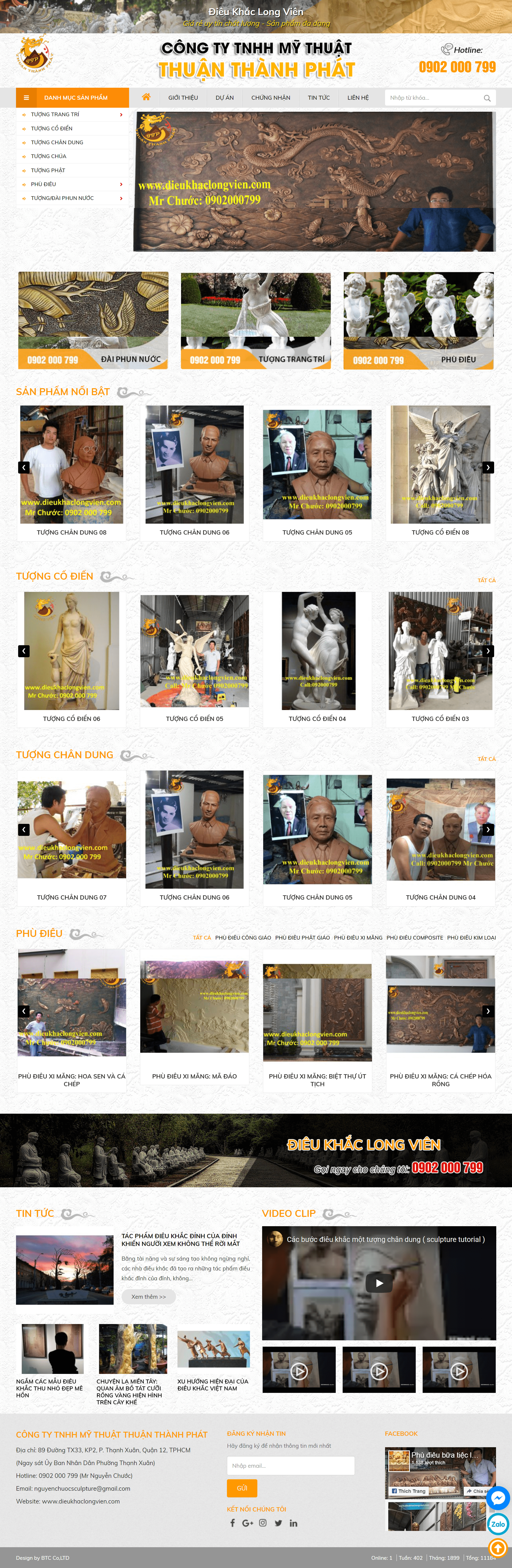 [tuongdamynghe] Thiết kế Website Web điêu khắc - dieukhaclongviencom