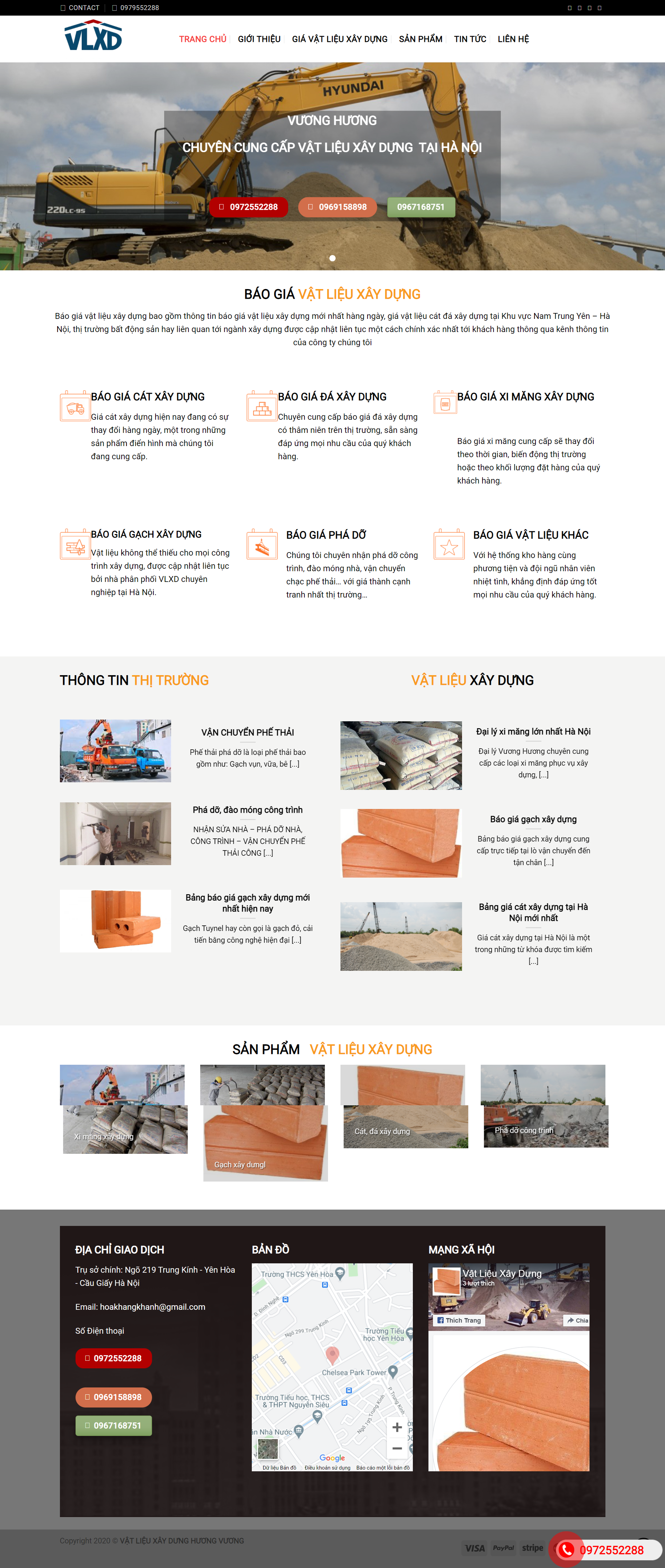 Thiết kế Website Web vật liệu xây dựng - vatlieuxaydungvuonghuongcom