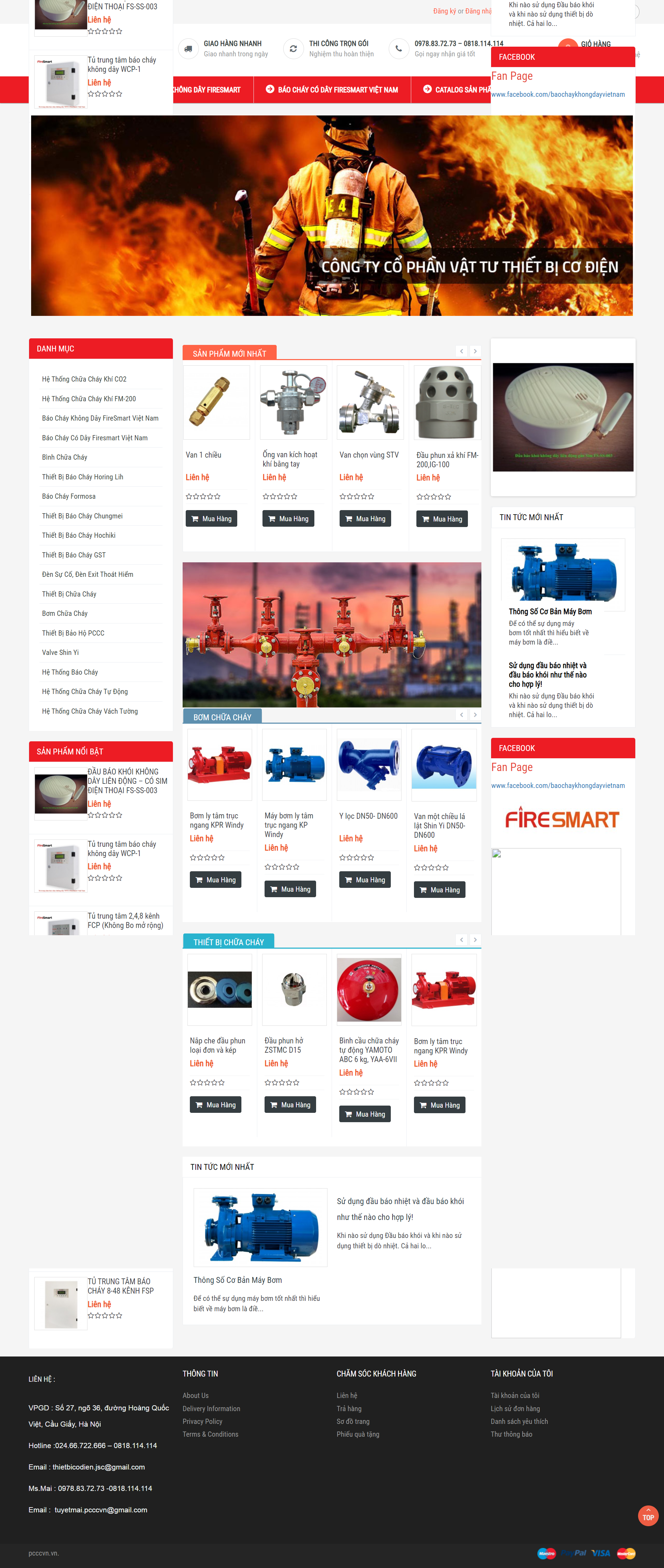 Thiết kế Website Web phòng cháy, chữa cháy - pcccvnvn