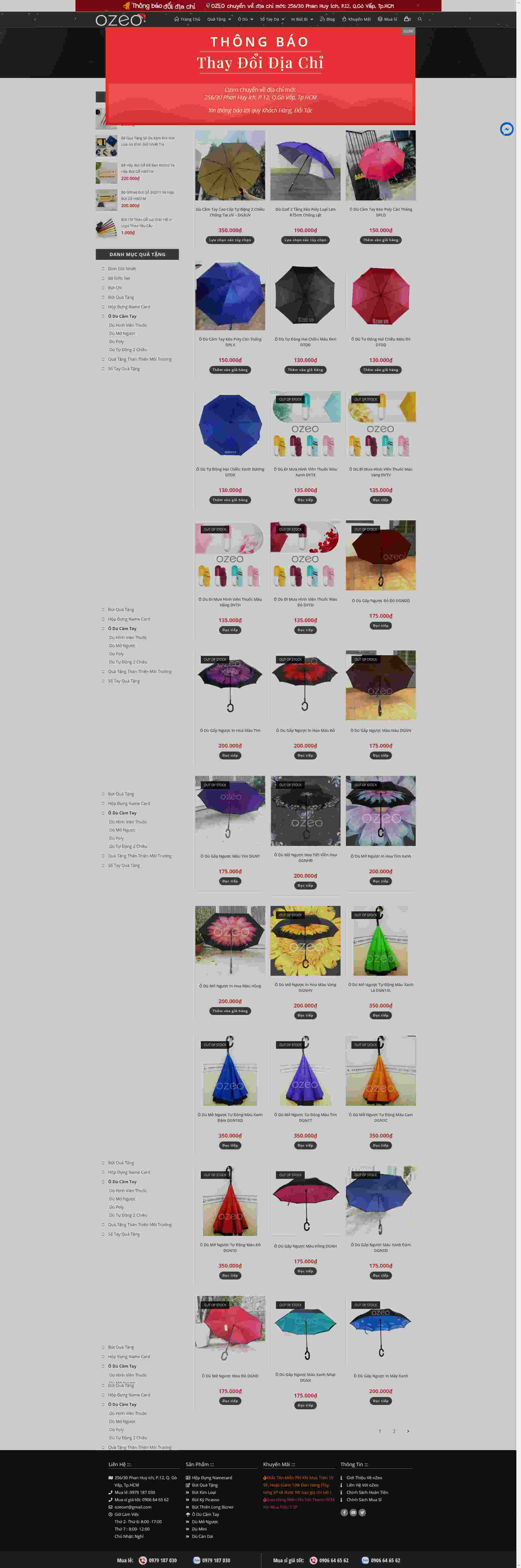 Thiết kế Website web ô cầm tay - wwwozeovn