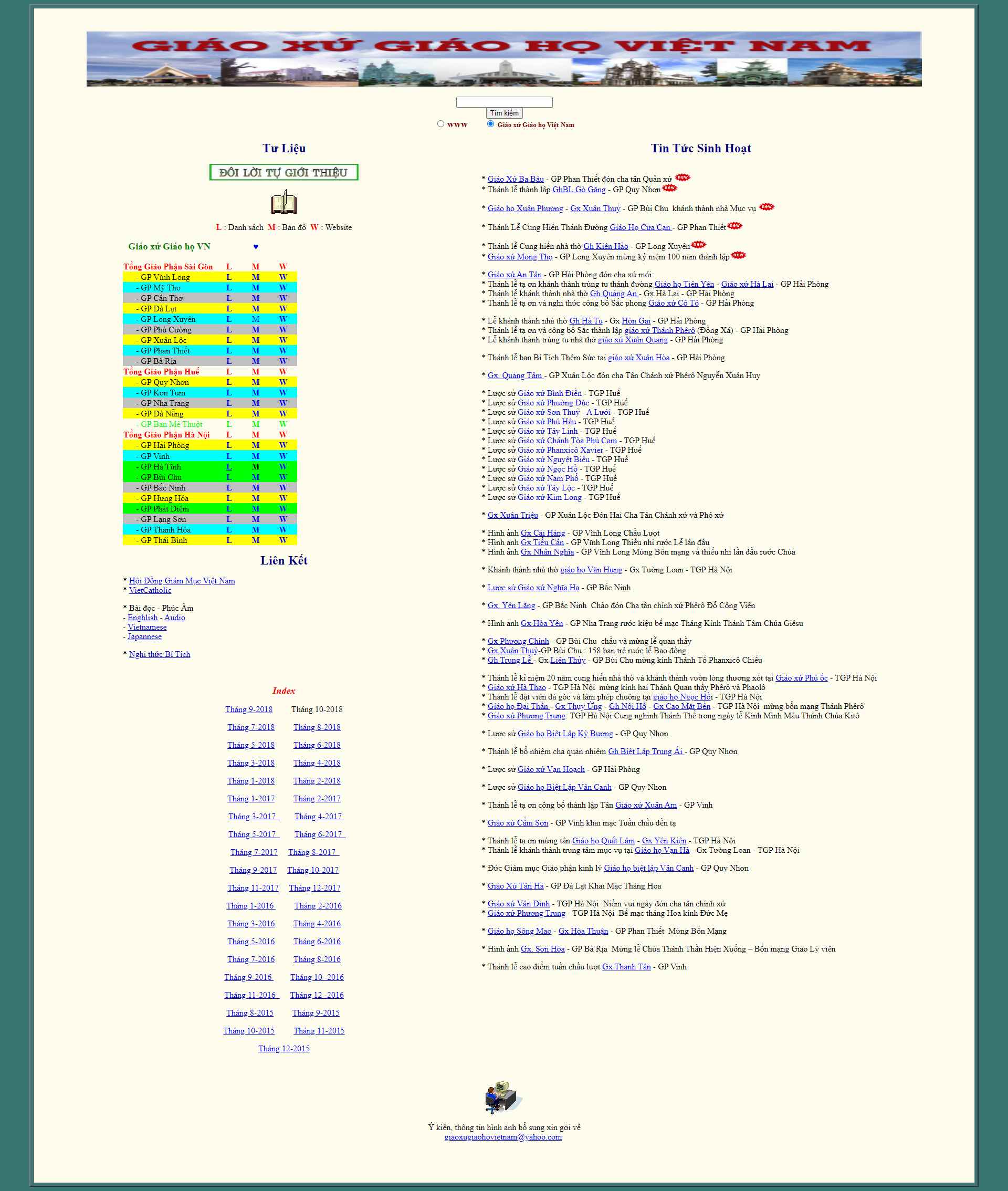 Thiết kế Website web giáo xứ - wwwgiaoxugiaohovietnamcom