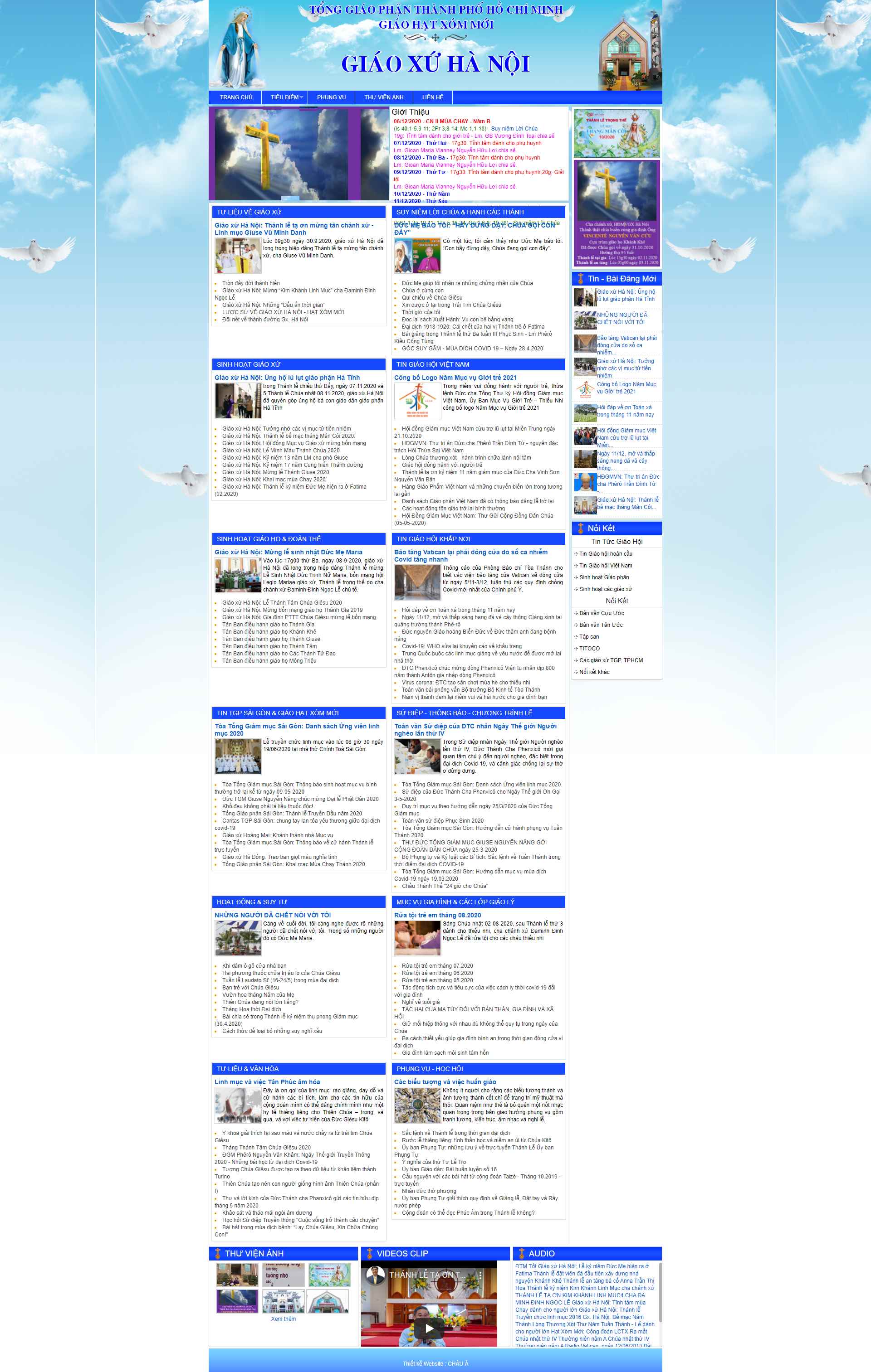 Thiết kế Website web giáo xứ - giaoxuhanoicom