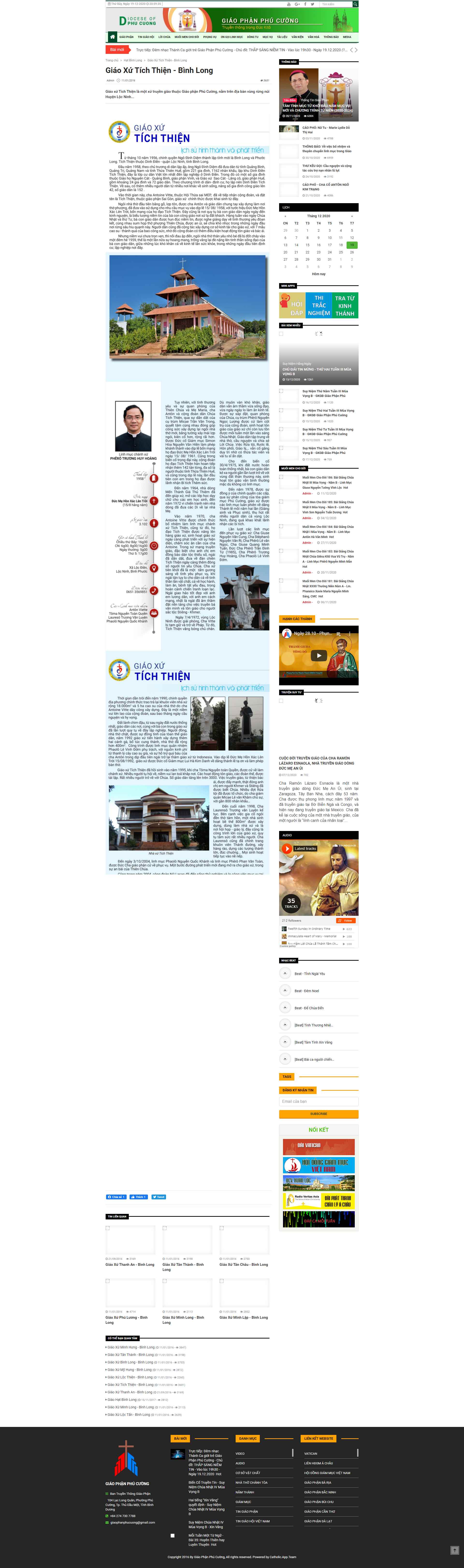 Thiết kế Website web giáo xứ - giaophanphucuongorg