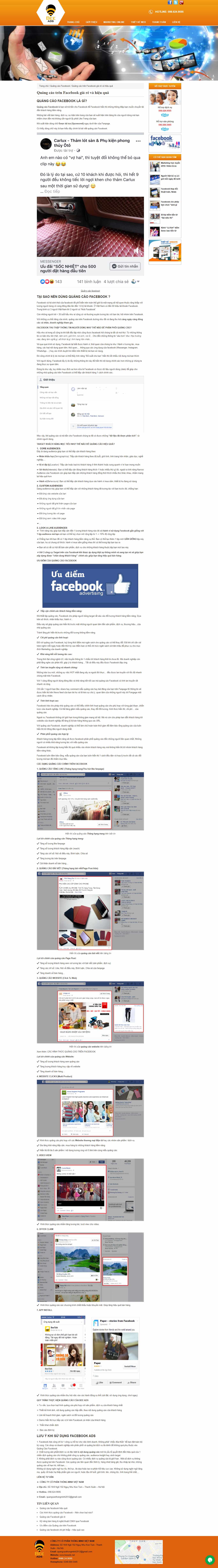 [vinalink] Thiết kế Website web quảng cáo facebook - beeadsnet