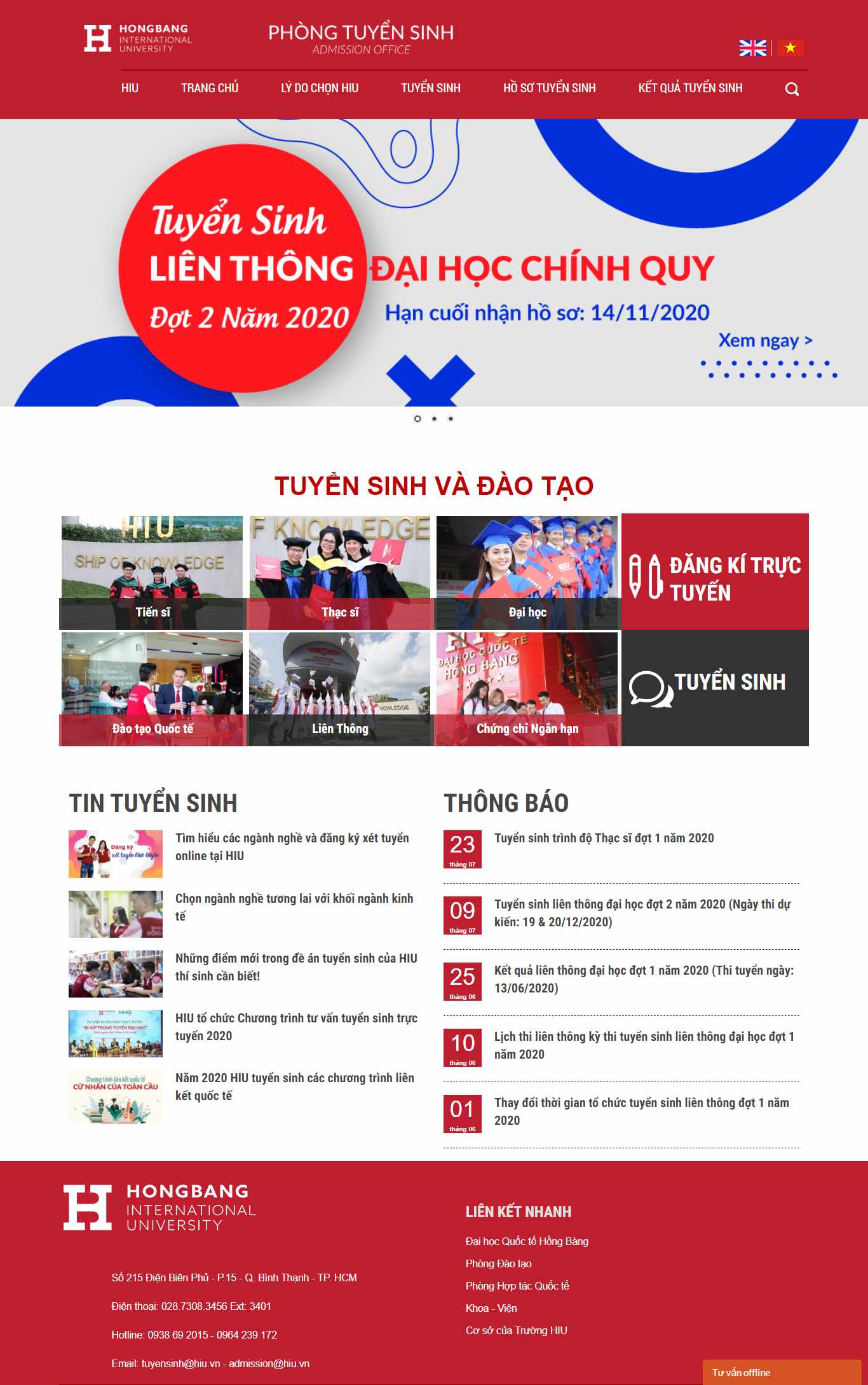 [quatang] Thiết kế Website Landing page web - admissionshiuvn