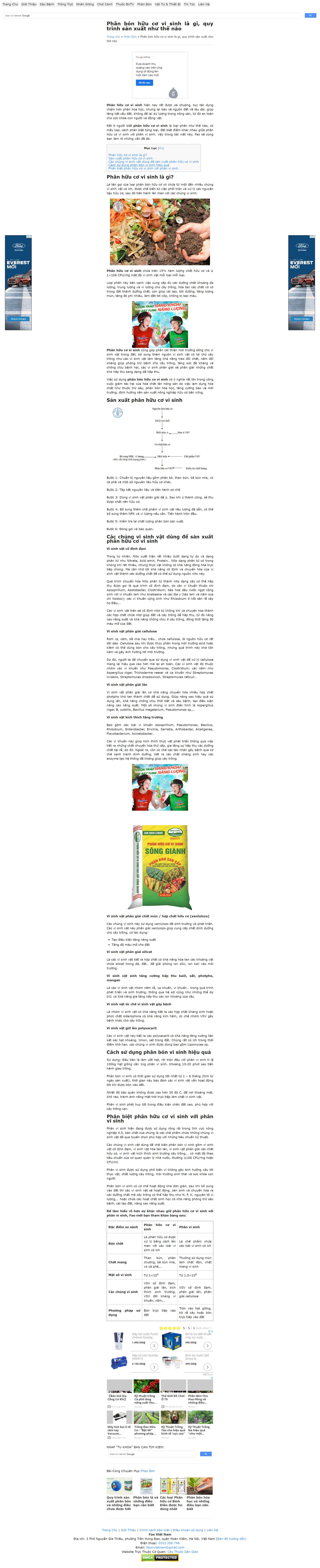 Thiết kế Website web phân bón vi sinh - wwwfaoorgvn