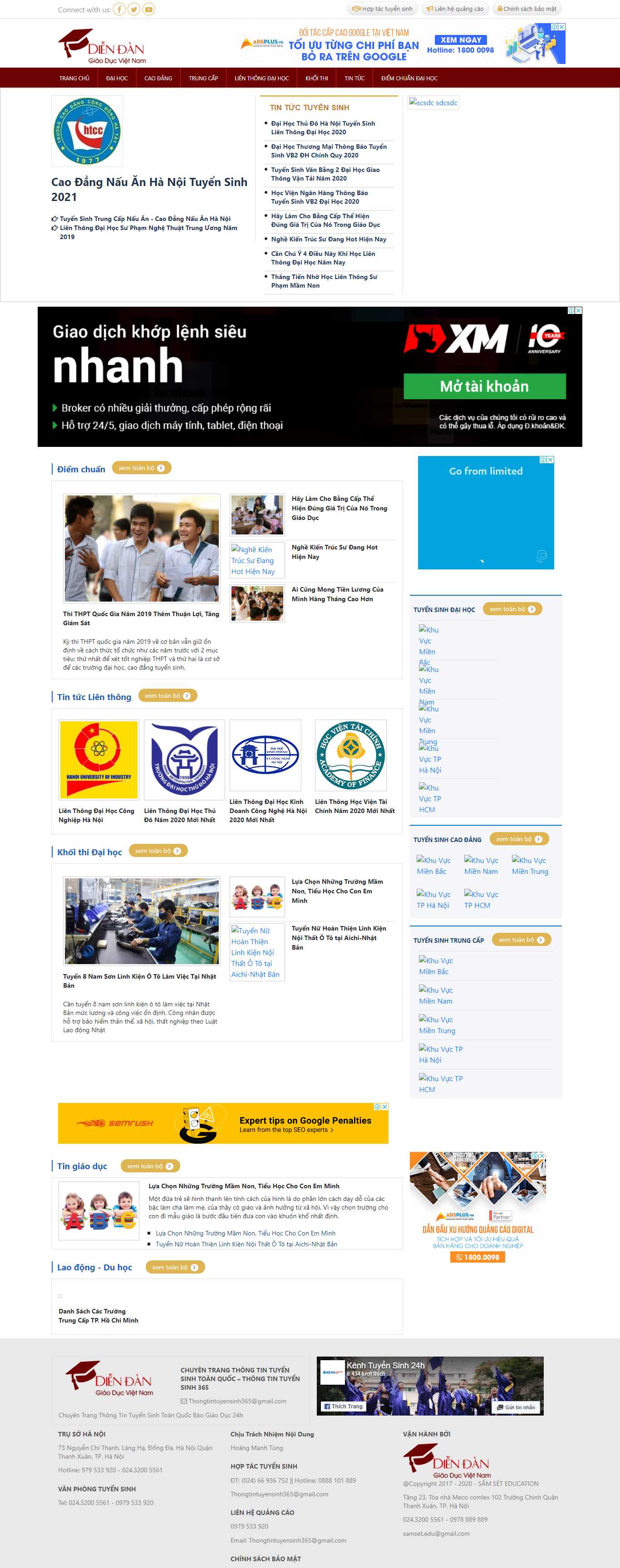 Thiết kế Website web diễn đàn - diendangiaoducvietnamcom