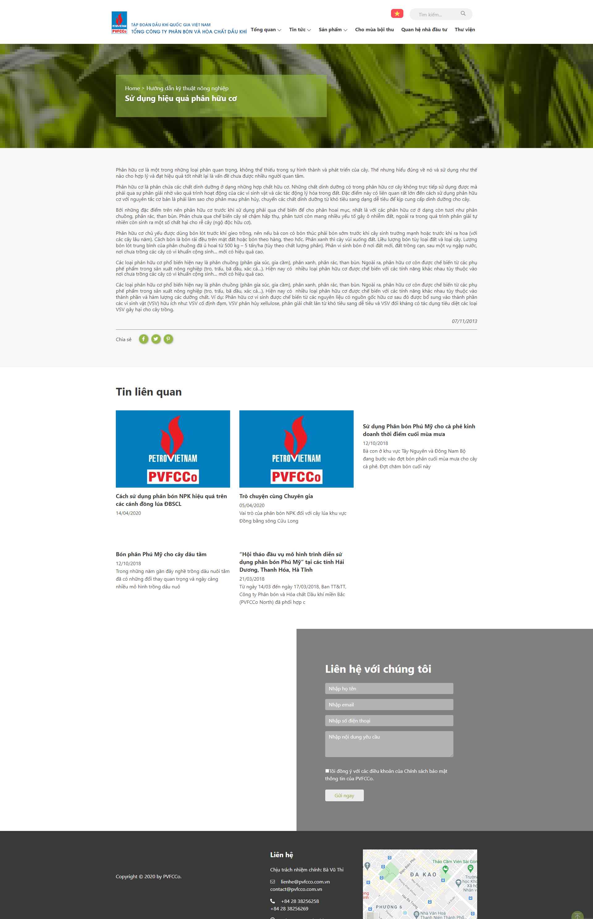Thiết kế Website web phân hữu cơ - wwwdpmvn