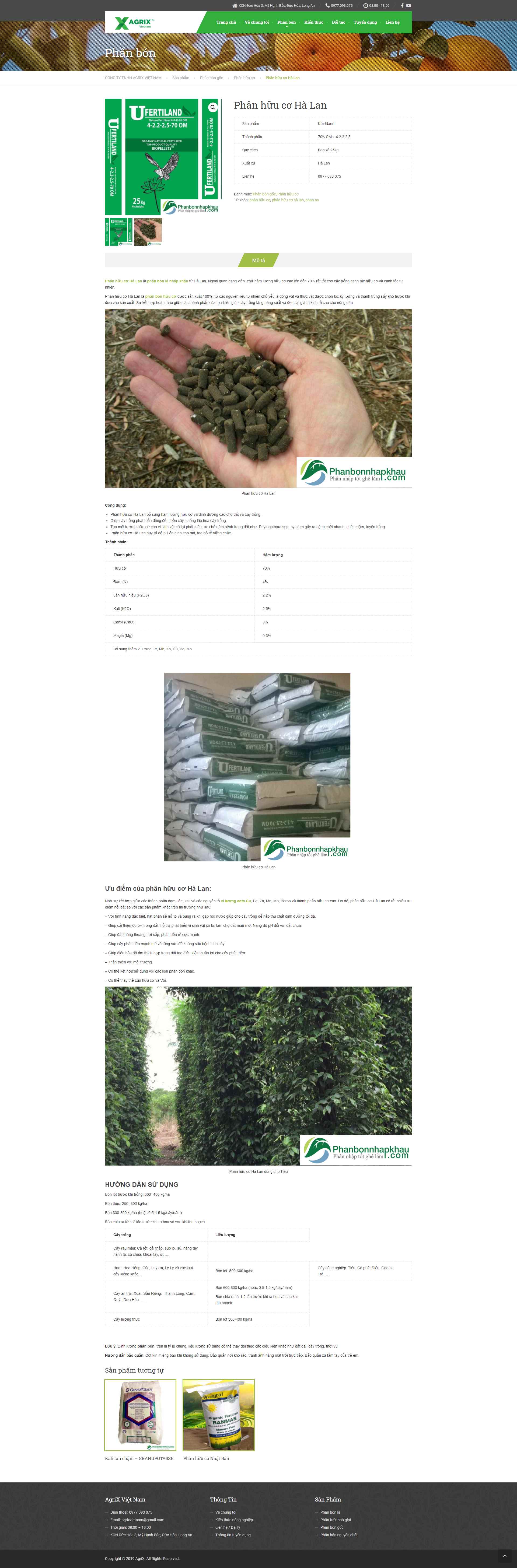 Thiết kế Website web phân hữu cơ - phanbonnhapkhaucom