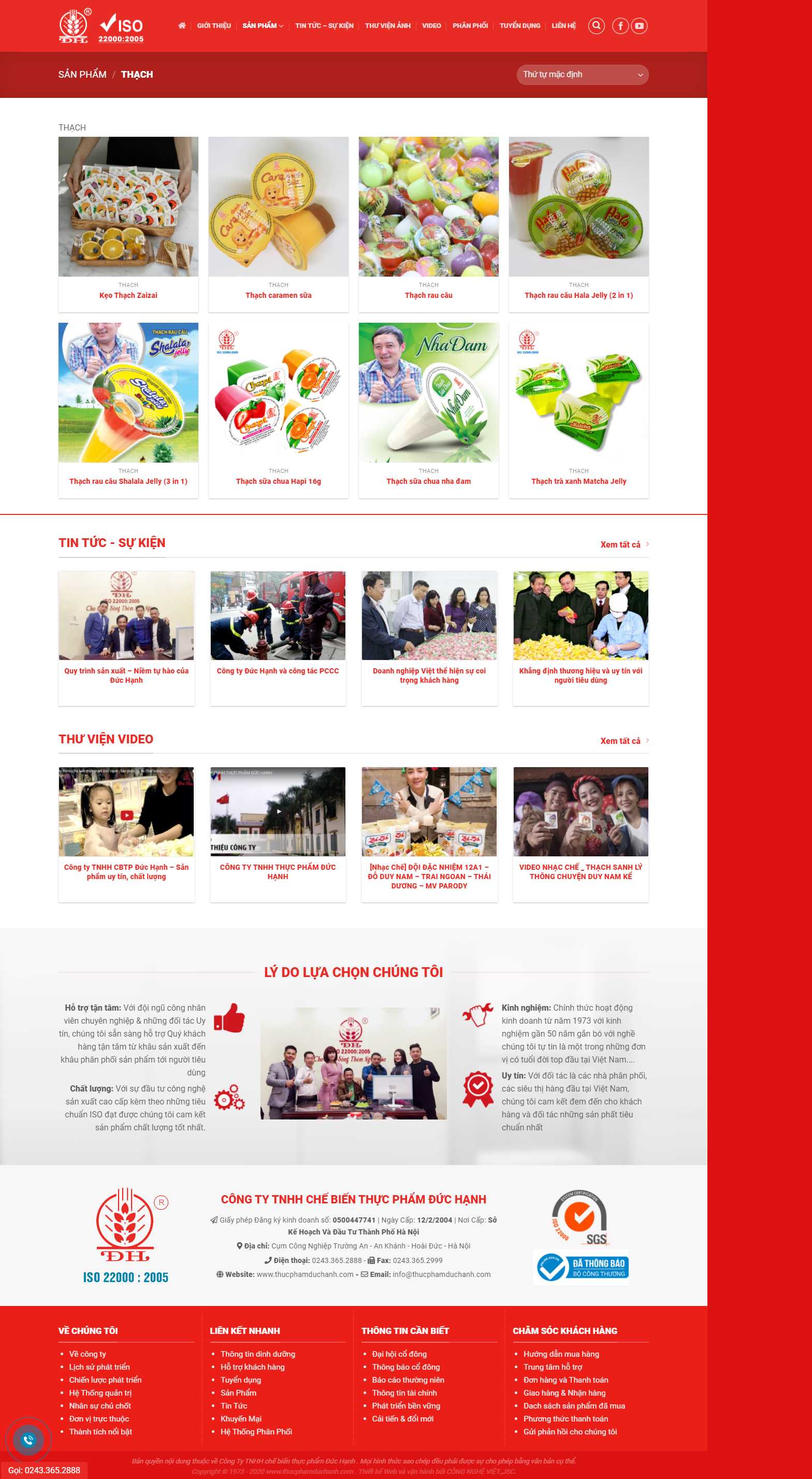 [beemart] Thiết kế Website Web bán thạch rau câu - thucphamduchanhcom