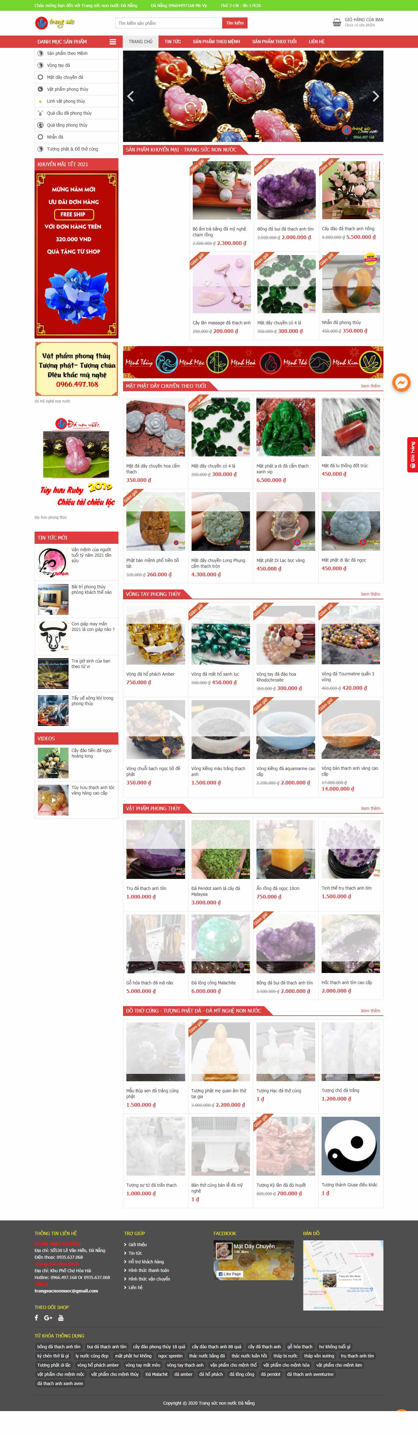 Thiết kế Website web phong thủy cuộc sống - trangsucnonnuoccom