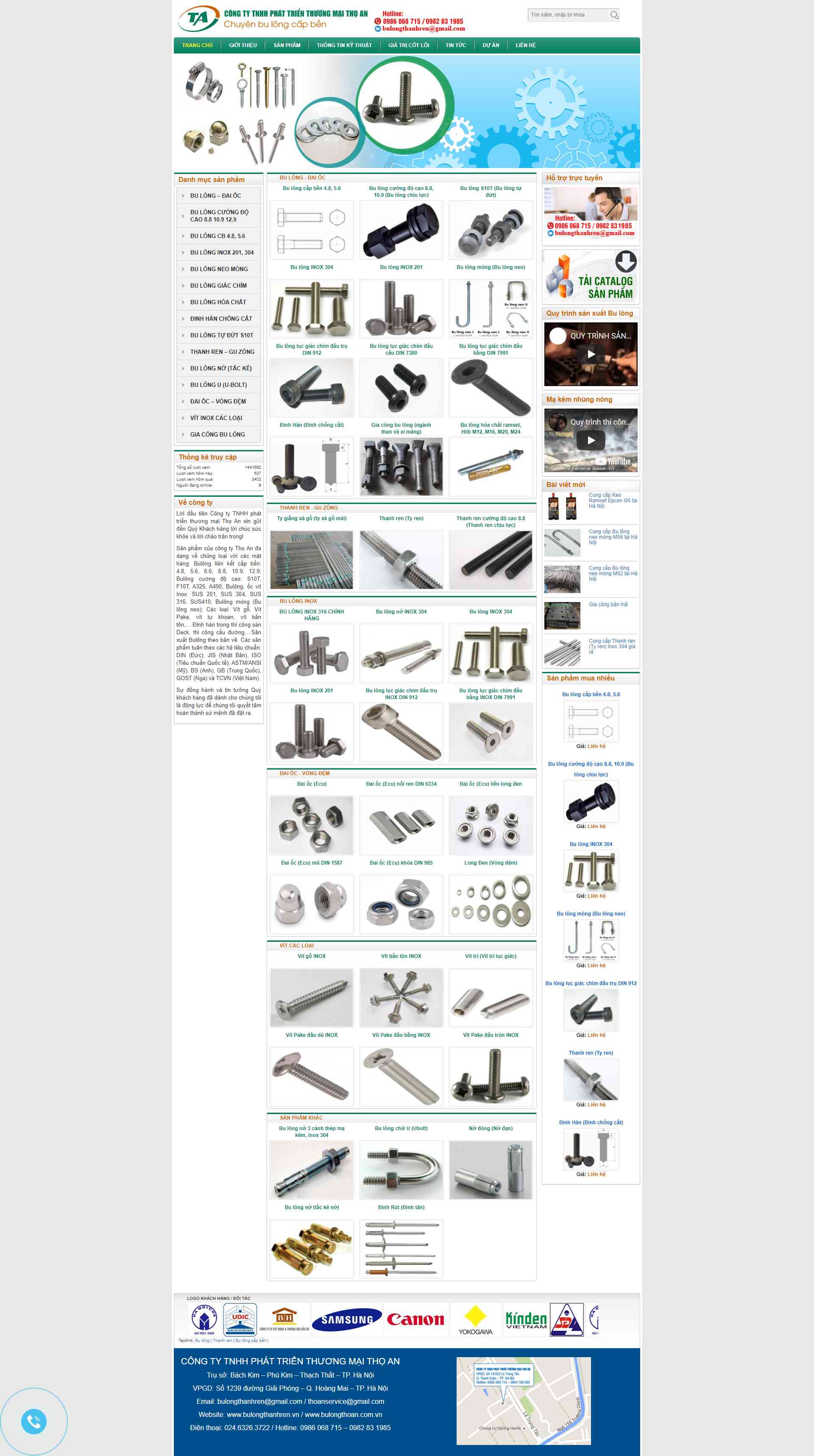 Thiết kế Website web bulong - bulongthanhrenvn