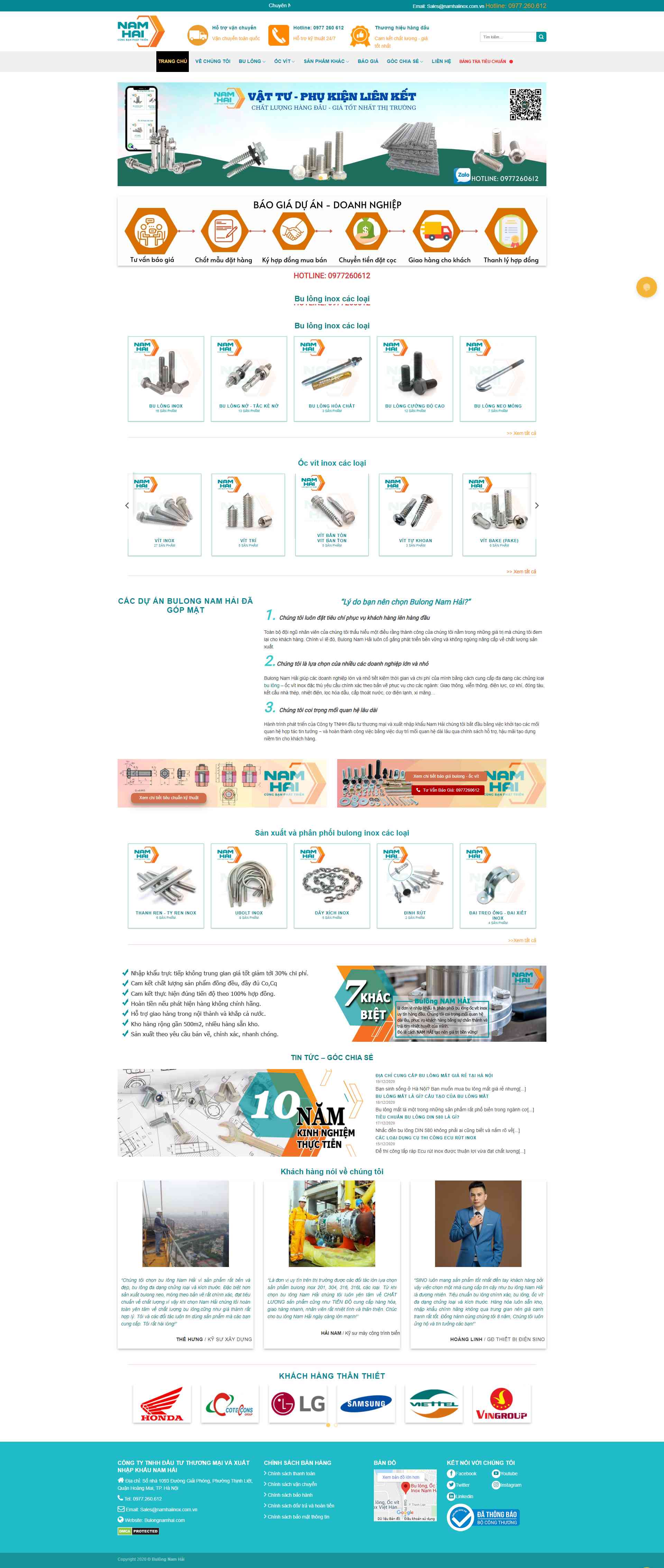 Thiết kế Website web bulong - bulongnamhaicom