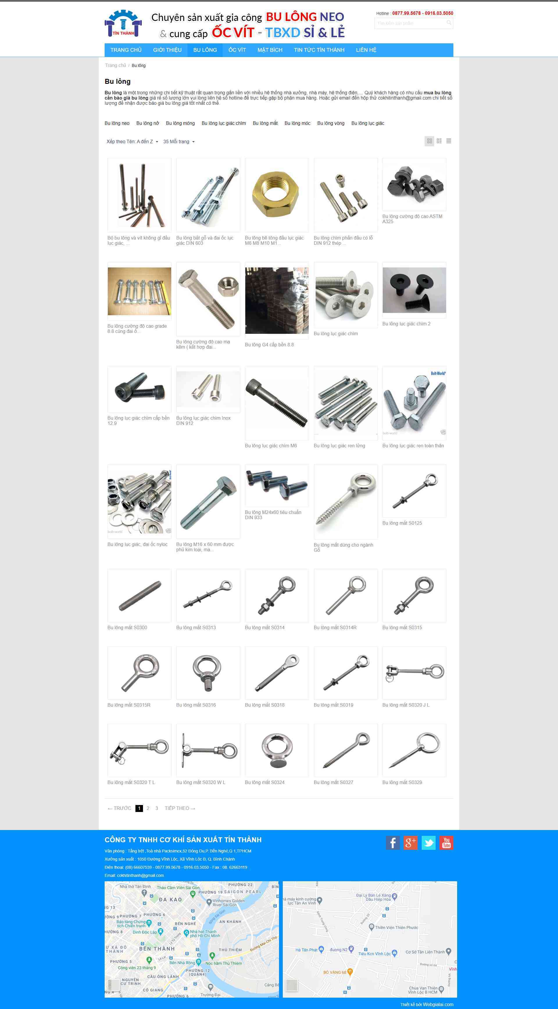 Thiết kế Website web bulong - bulongtinthanhcom
